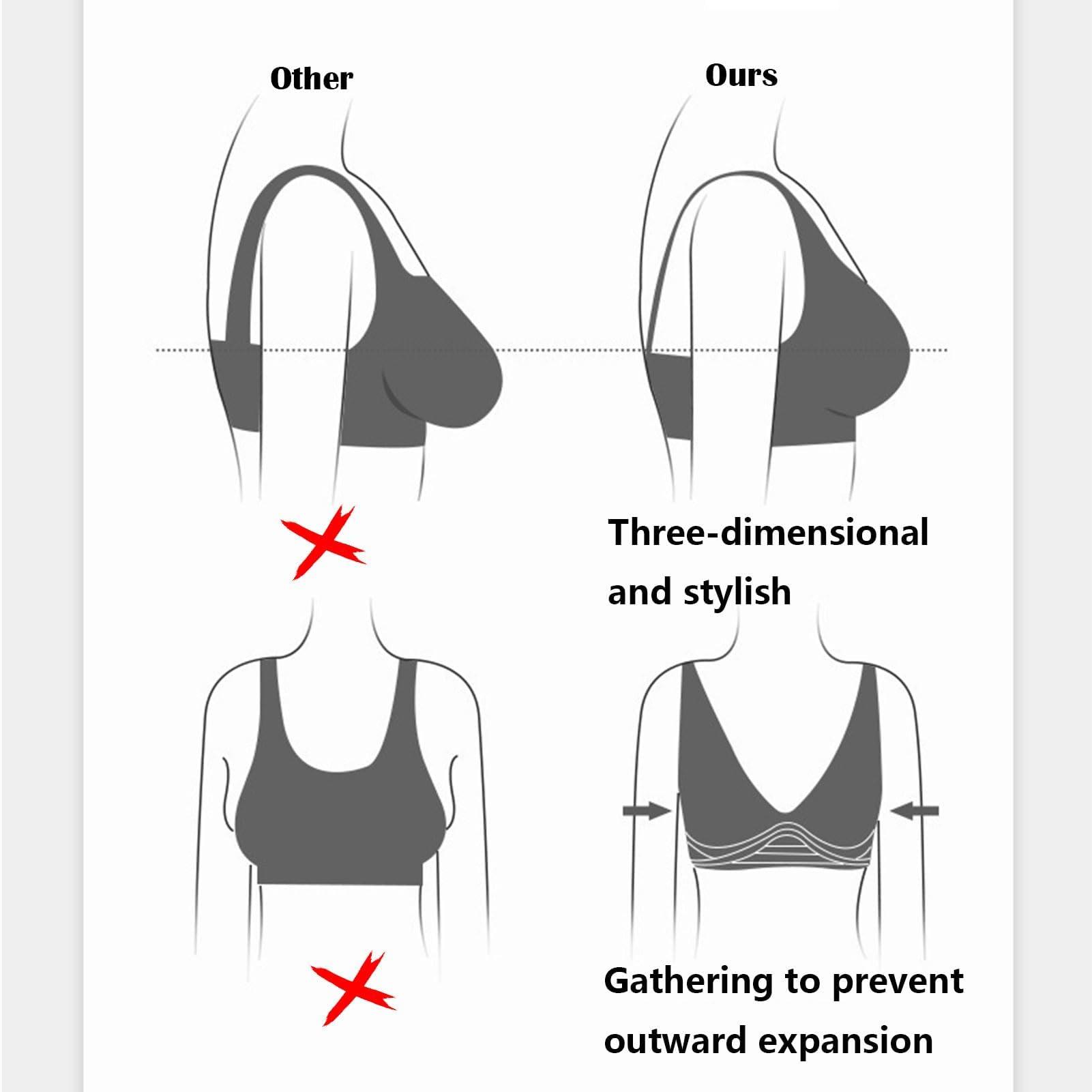 Swinizh Nulalift Anti Sagging Bras for Older Women, Nulalift Breathable Seamless Bra Everyday Bra for Women (Beige,6XL)