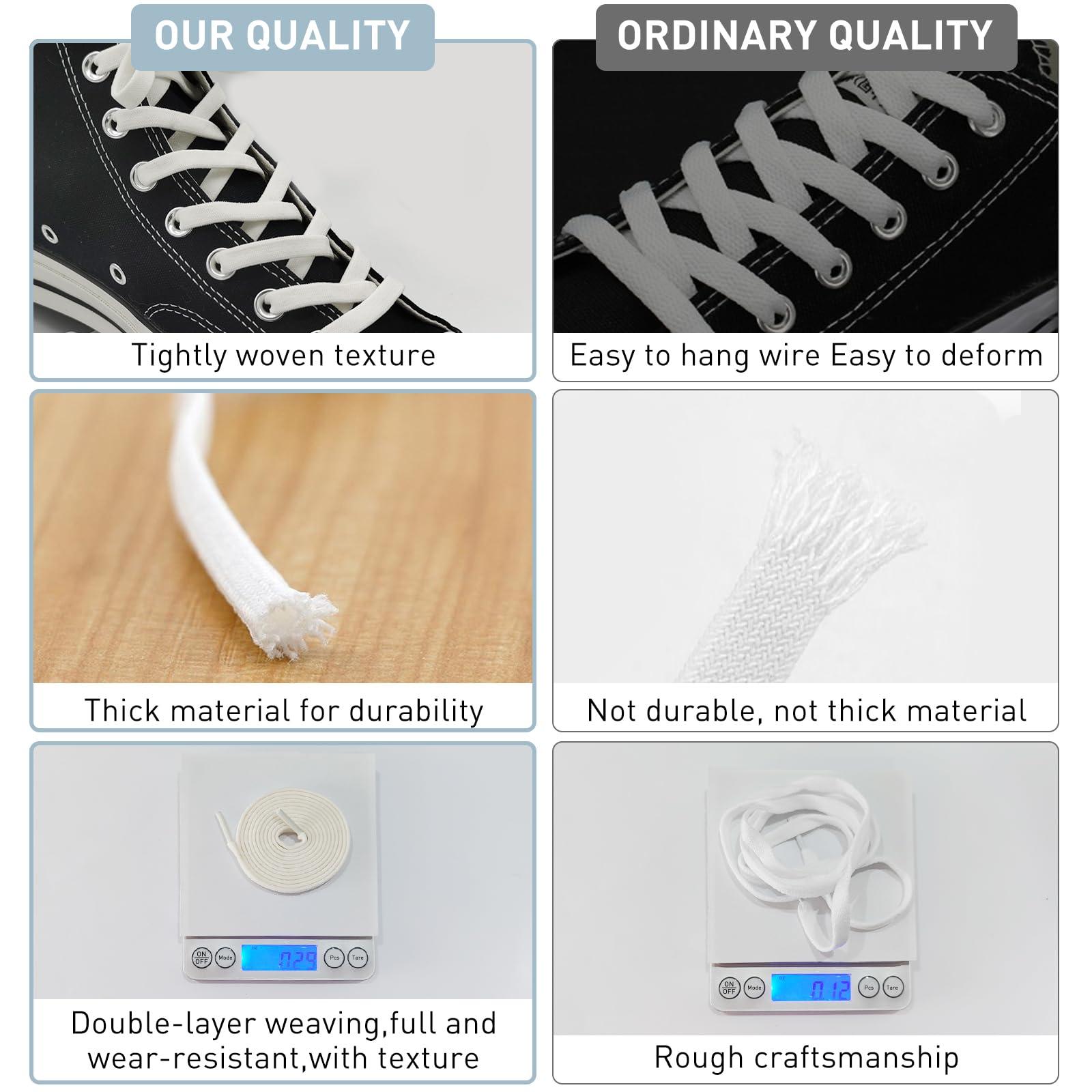 UamGlsob UamGlsob 5/16" Wide Elastic Shoe Laces Replacement Laces for High Tops Sneakers, Stretch Flat Shoelaces Shoe Strings for High Tops Skate Shoes (Blue-02, 54''/140cm)