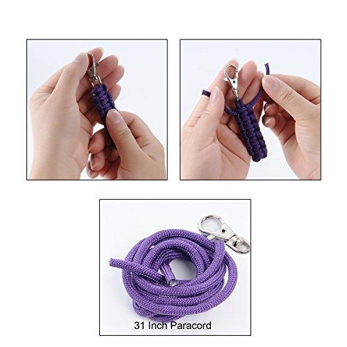 Techion Techion 4 Pack Paracord Zipper Pulls for Backpacks, Tents, Trolley Cases, Traveling Cases, Jackets and Many Other Items That with Zippers (Black)