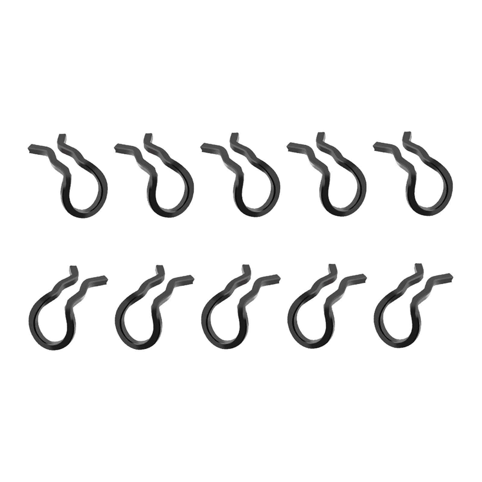 Aosekaa Aosekaa 10 Pieces Fixing Snap Spring Clips Brake Pad Cotter Pin Calipers, Bike Components Spare Parts Retaining Spring Clips, Black