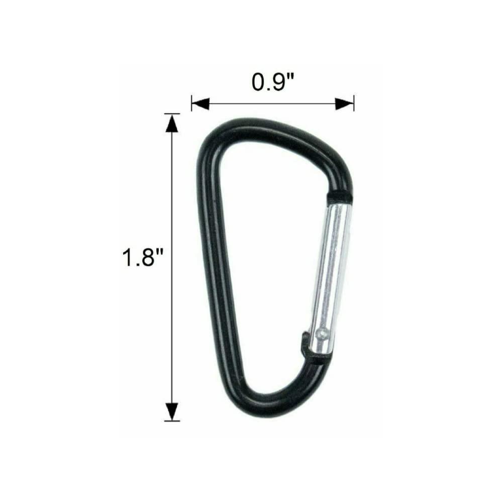 Magik Magik 20-40 Pc D Shape Aluminum Carabiner Clips Spring Camping Snap Hook Keychain (20 Pack)