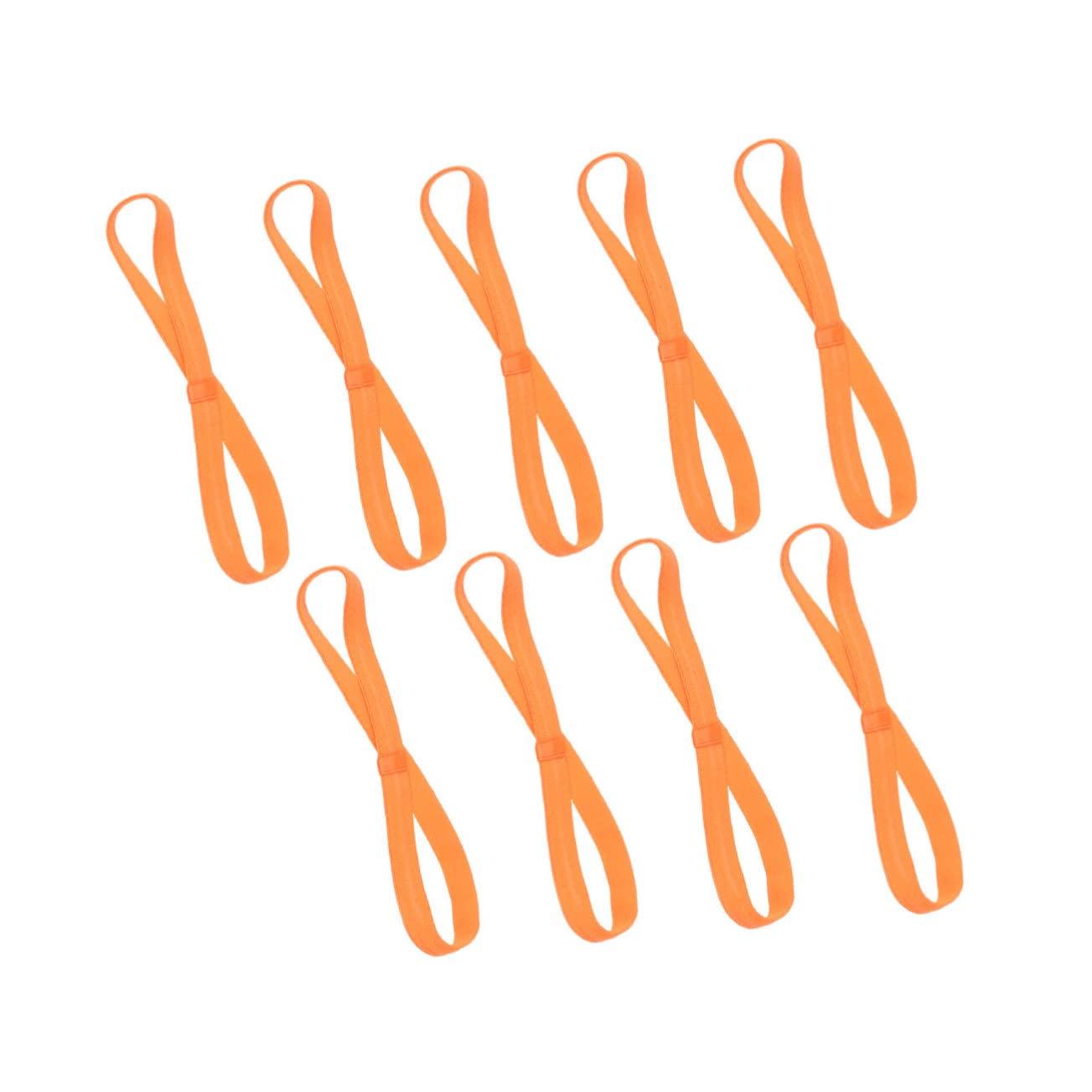WHAMVOX WHAMVOX 9pcs Non- Running Headband Stretchy Yoga Hair Accessories for Men and Women and Comfortable Football Headbands Orange for Sports Activities