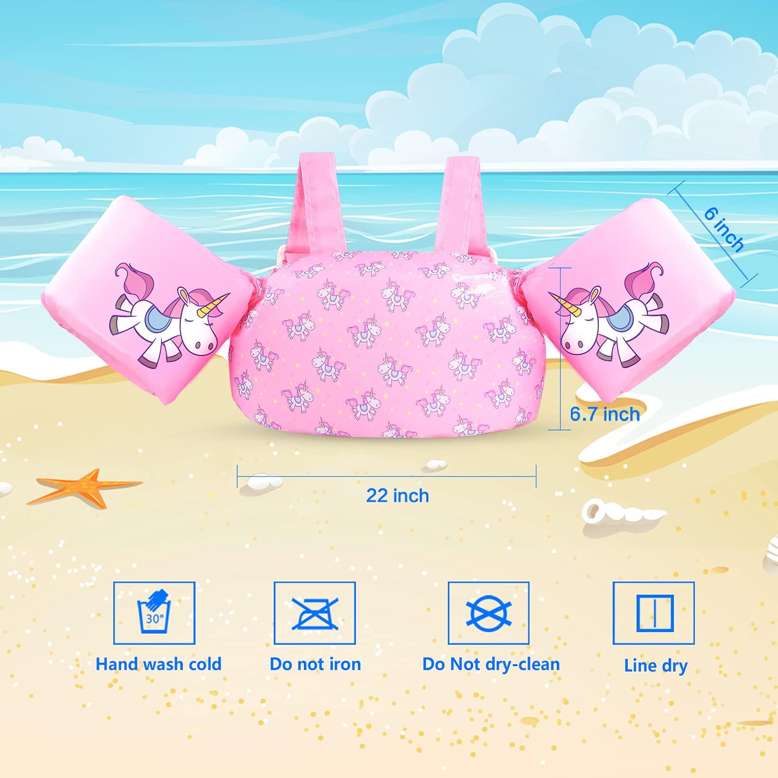 Gogokids Gogokids Kids Swim Vest, Toddler Floaties for 30-50 lbs/2-6 Years Old Girls and Boys, Float Swimwear with Shoulder Strap