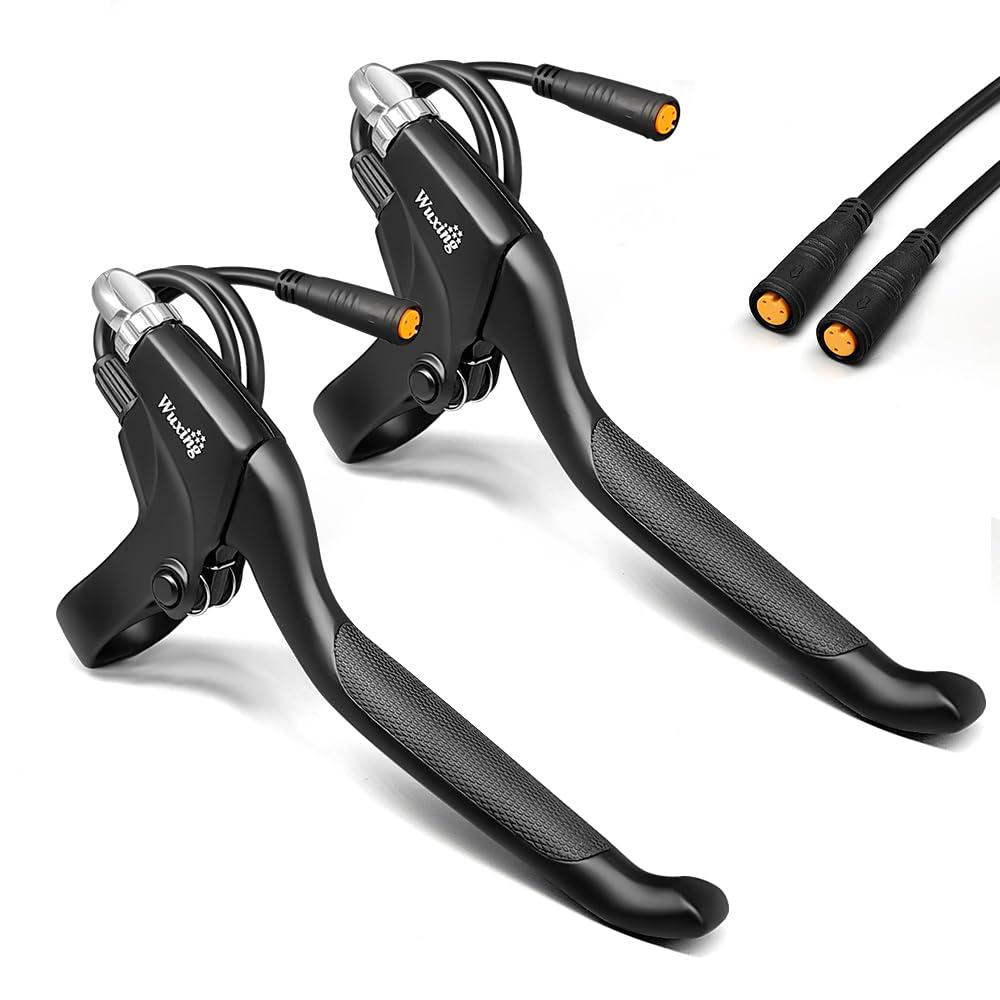 MUSELK MUSELK Electric Bicycle Brake Lever With 2-Pin Male Connector, Cut Off Power When Braking, for E-Bike or Scooter Accessories (115PDD-3PIN-WP)