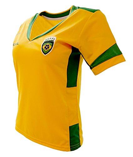 Arza Sports Arza Sports Brazil Slim Women Soccer Jersey (Small) Yellow