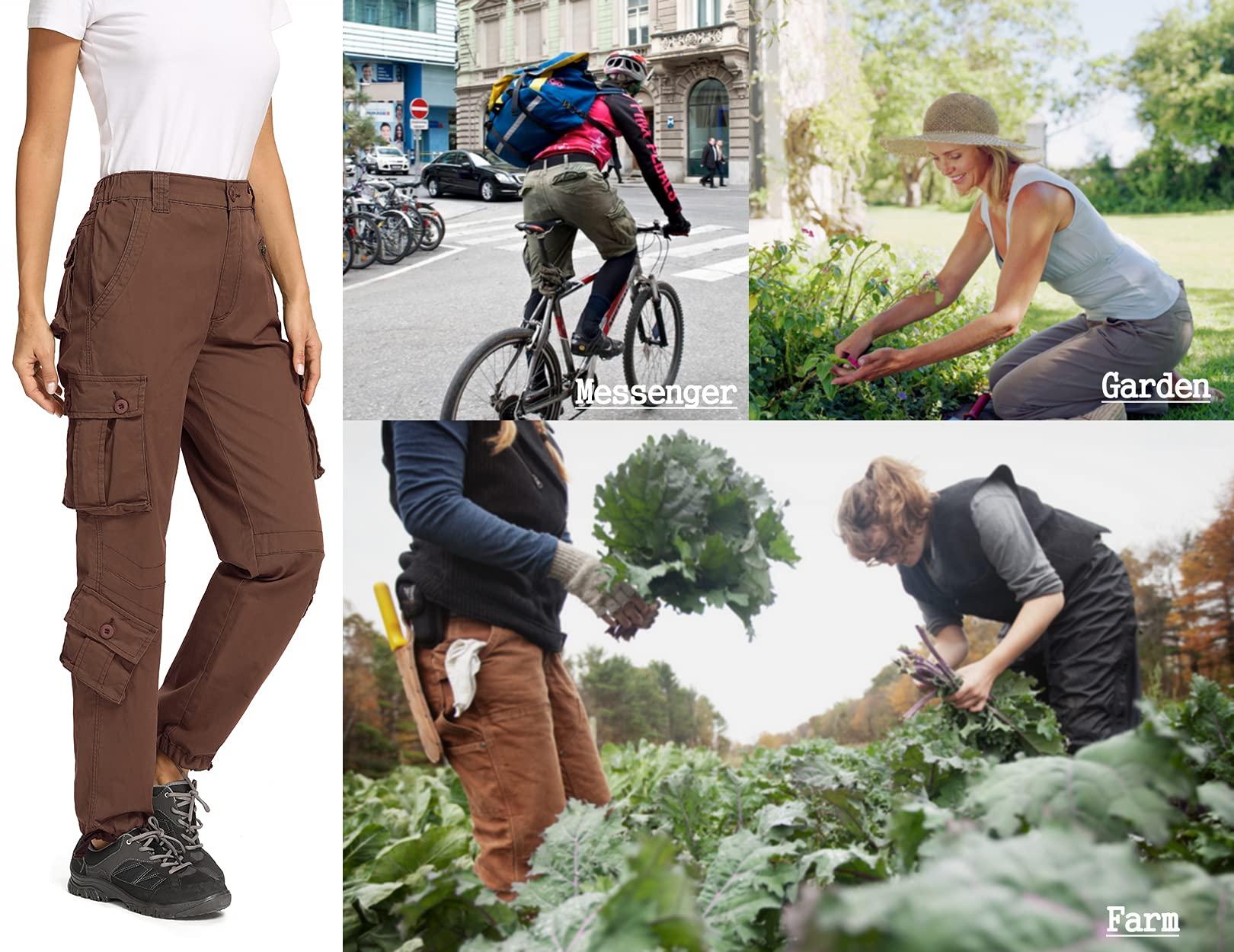 Raroauf Raroauf Work Cargo Pants Womens Cotton Casual Military Combat Tactical Pants,Rip-Stop Outdoor Hiking Trousers Camo N US 10