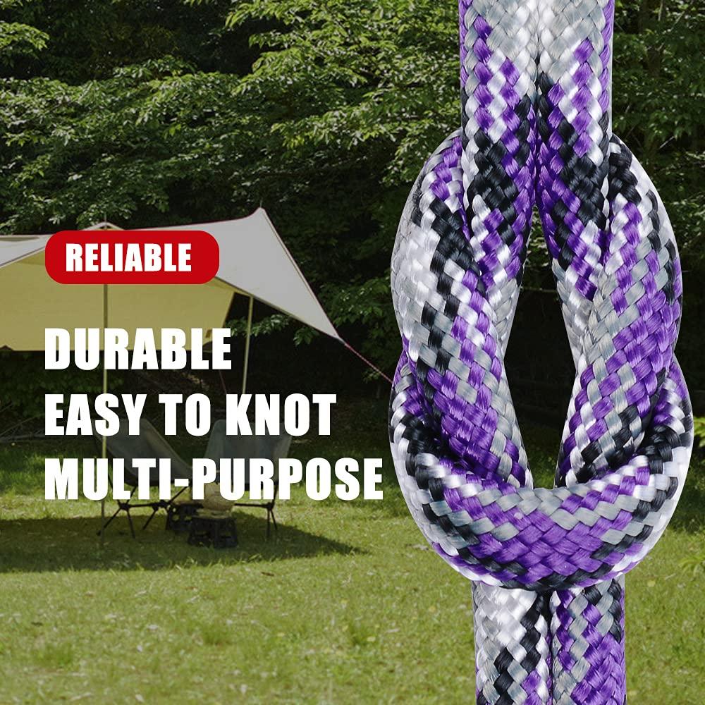 WEREWOLVES 650lb Paracord/Parachute Cord - 9 Strand Paracord Rope - 100\', 200\' Spools of Parachute Cord, Type III Paracord for Camping, Hiking and Survival (Purple Mix, 100 Feet)