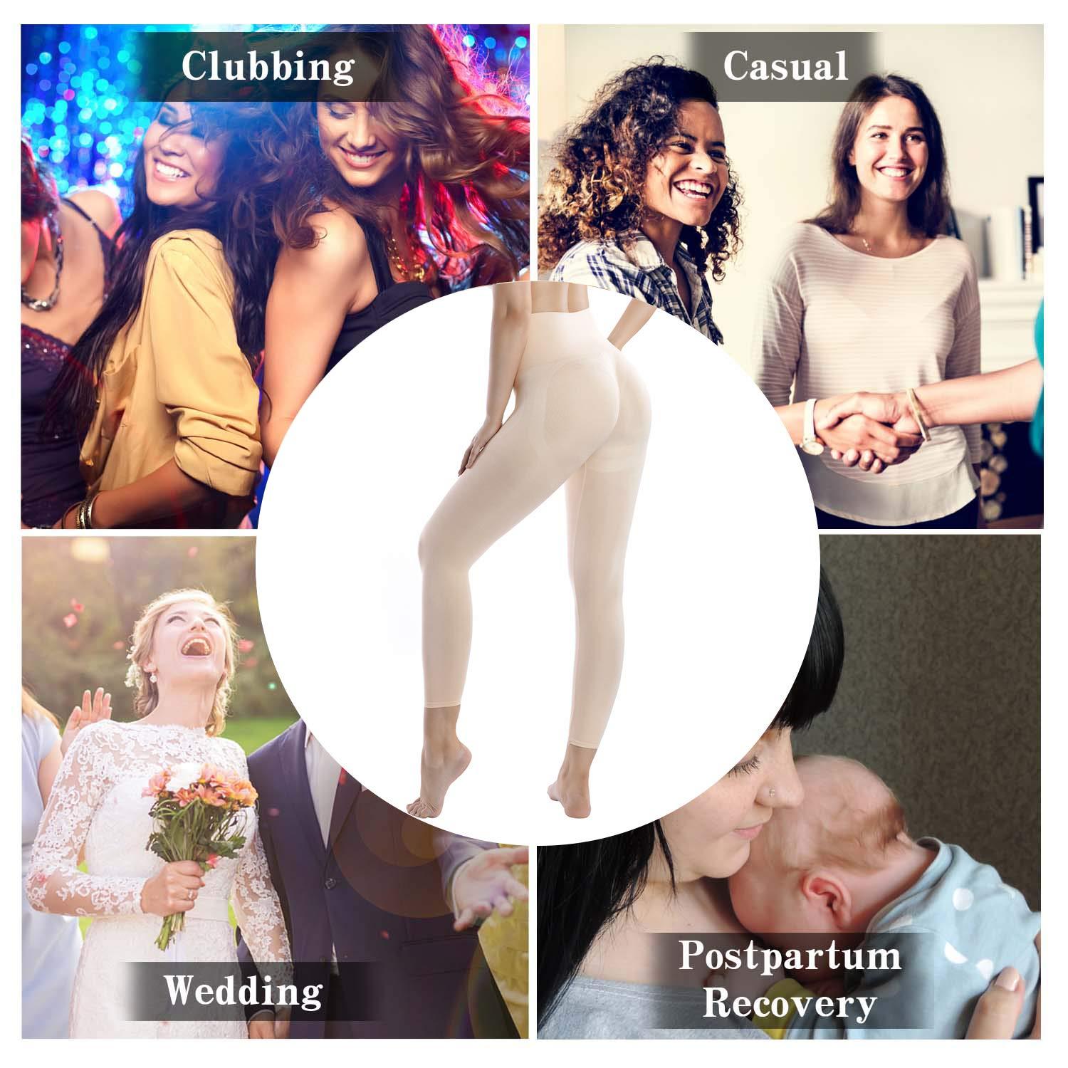 +MD +MD Shapewear for Women Tummy Control Seamless High Waisted Light Compression Footless Tights Leggings Body Shaper for HIPS and Thighs (XX-Large,Light Nude)