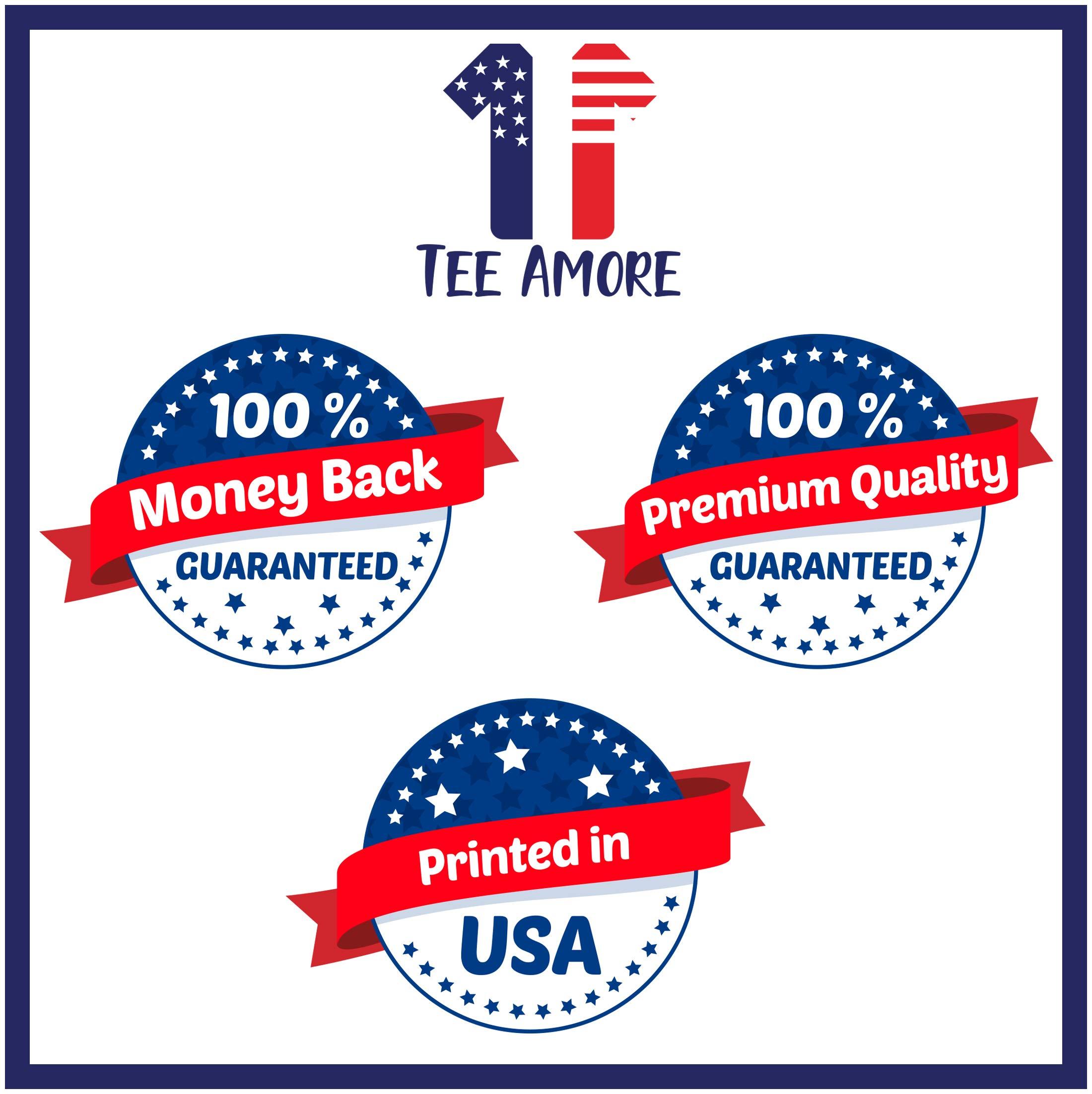 TEEAMORE Women Custom V Neck T Shirts Design Your Own Add Picture Photo Text Two Sided Black