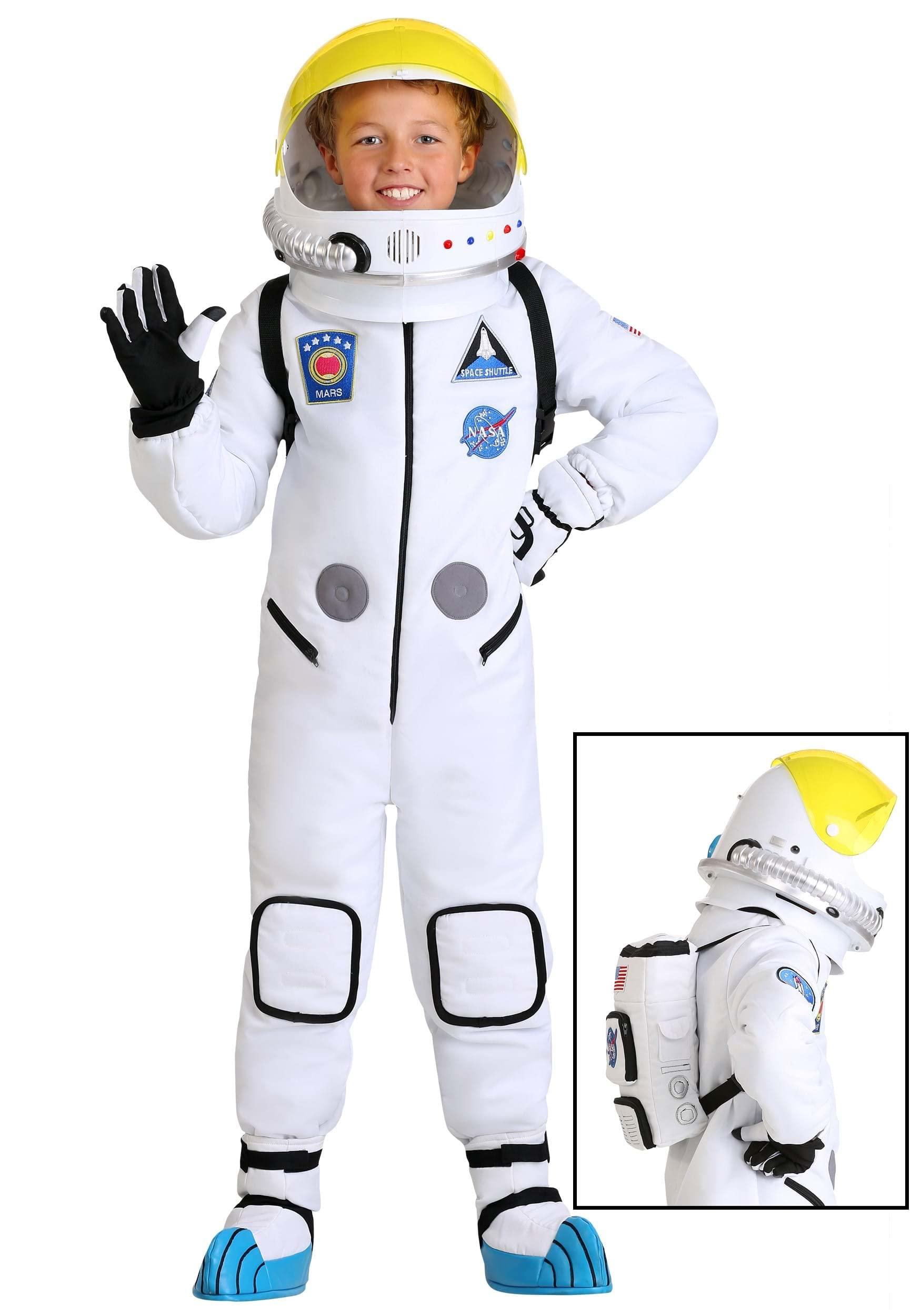 Fun Costumes Deluxe Astronaut Costume for Kids Child Space Suit Halloween Costume Nasa Outfit Kids Medium