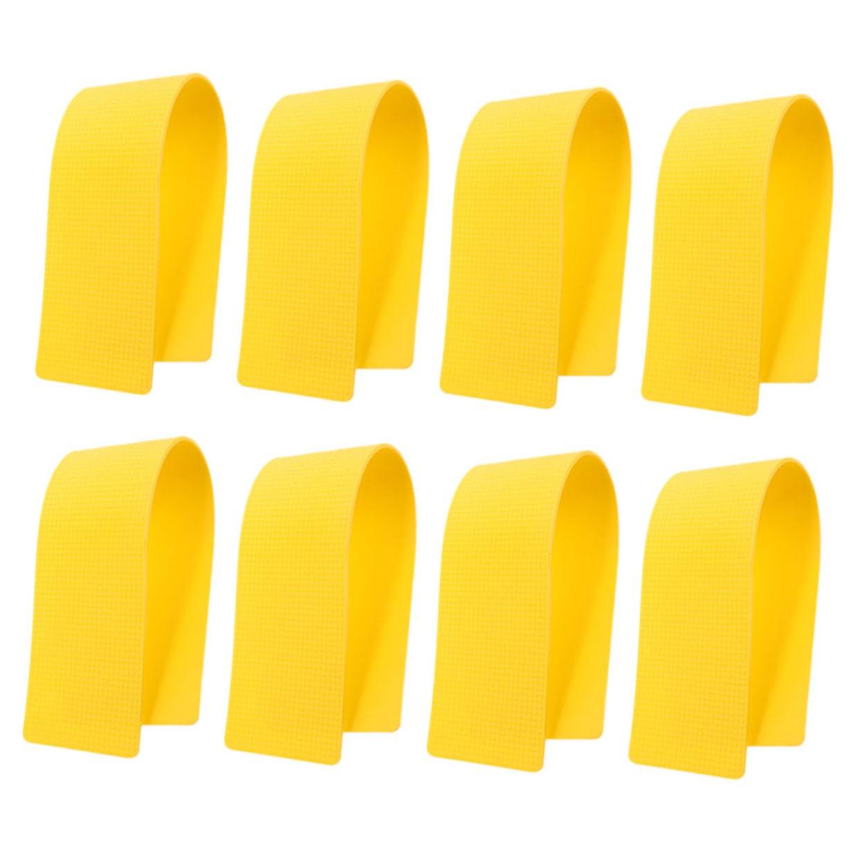 KICHOUSE KICHOUSE 8pcs Tennis Court Landmark Mat Soccer Training Markers Spot Markers Court Marking Kit Football Sign Markers Sports Court Tape Lines Training Markers Tennis Training Net Yellow PVC