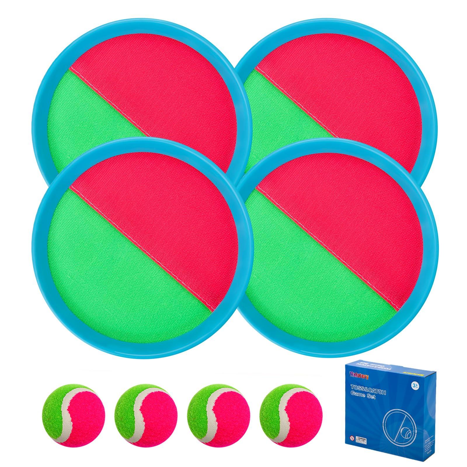 Mxiutery Toss and Catch Ball Game Set,Outdoor Games Toys, Playground Balls, Beach Games Set,Summer Toys for Kids Ages 4-8, Perfect Kids Toys Sets,Playground Sets for Kids
