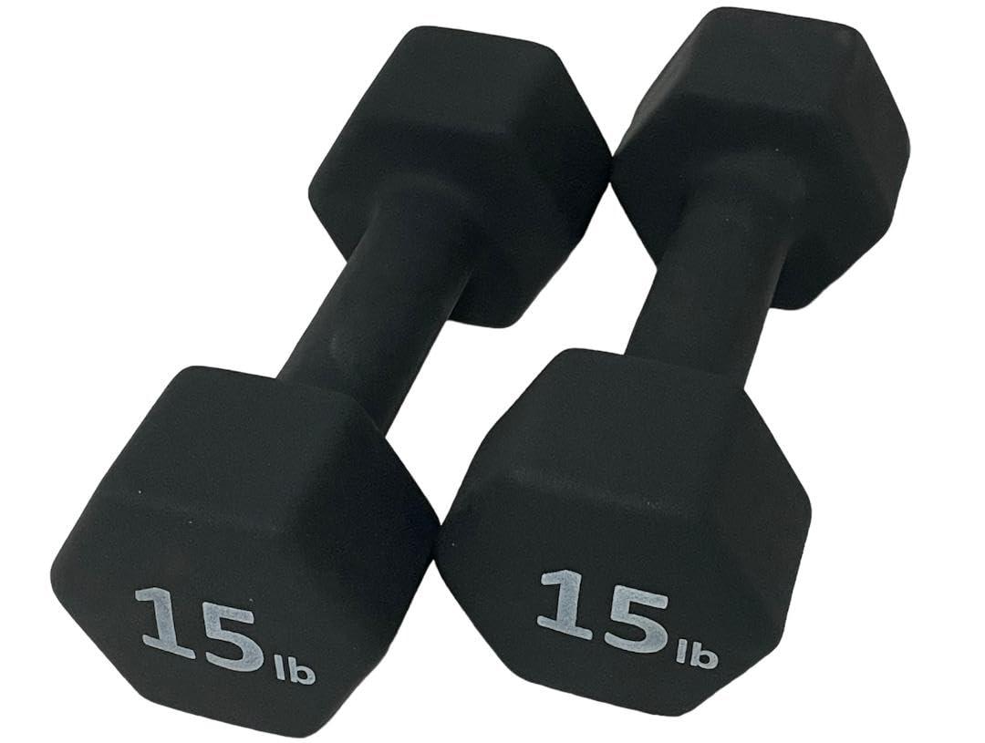 Rainforest Basics Rainforest Basics Neoprene Coated Dumbbell Hand Weight Set (54-Pounds total -2 Pairs (12-LB, 15-LB))