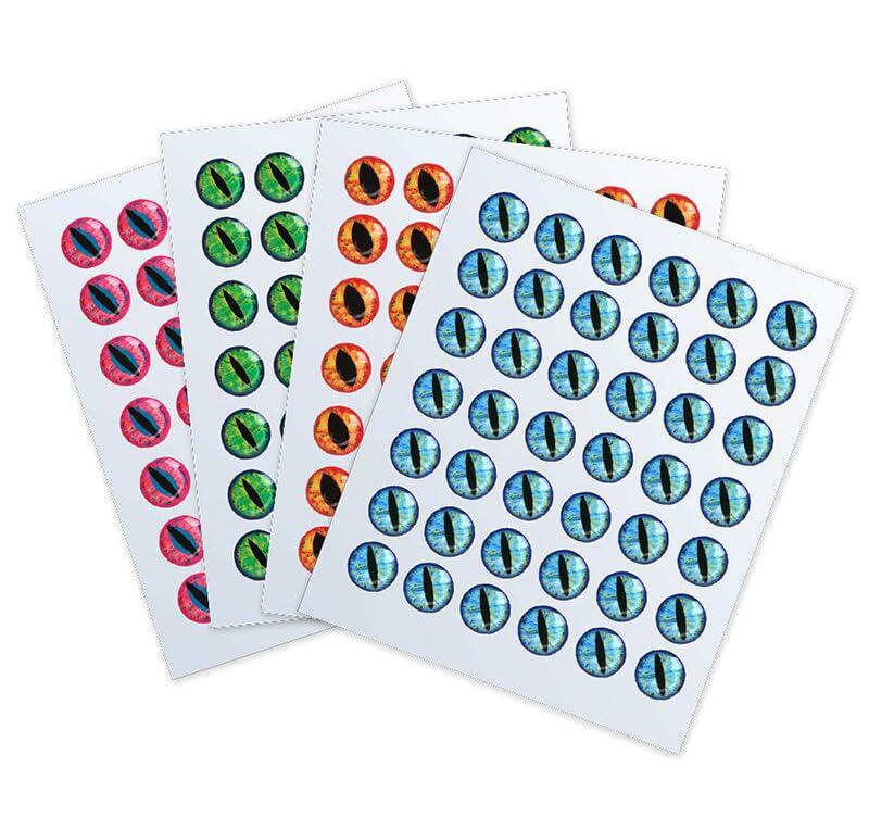 KTGCOZS KTGCOZS Pack of 200 Fishing Lure Eyes 3mm-12mm 5D Holographic Eyes Fly Tying Jig Craft (12mm 200pcs)