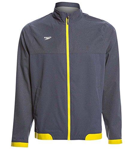 Speedo Speedo mens Jacket Full Zip Tech Team Warm Up Suit, Speedo Yellow, Large US