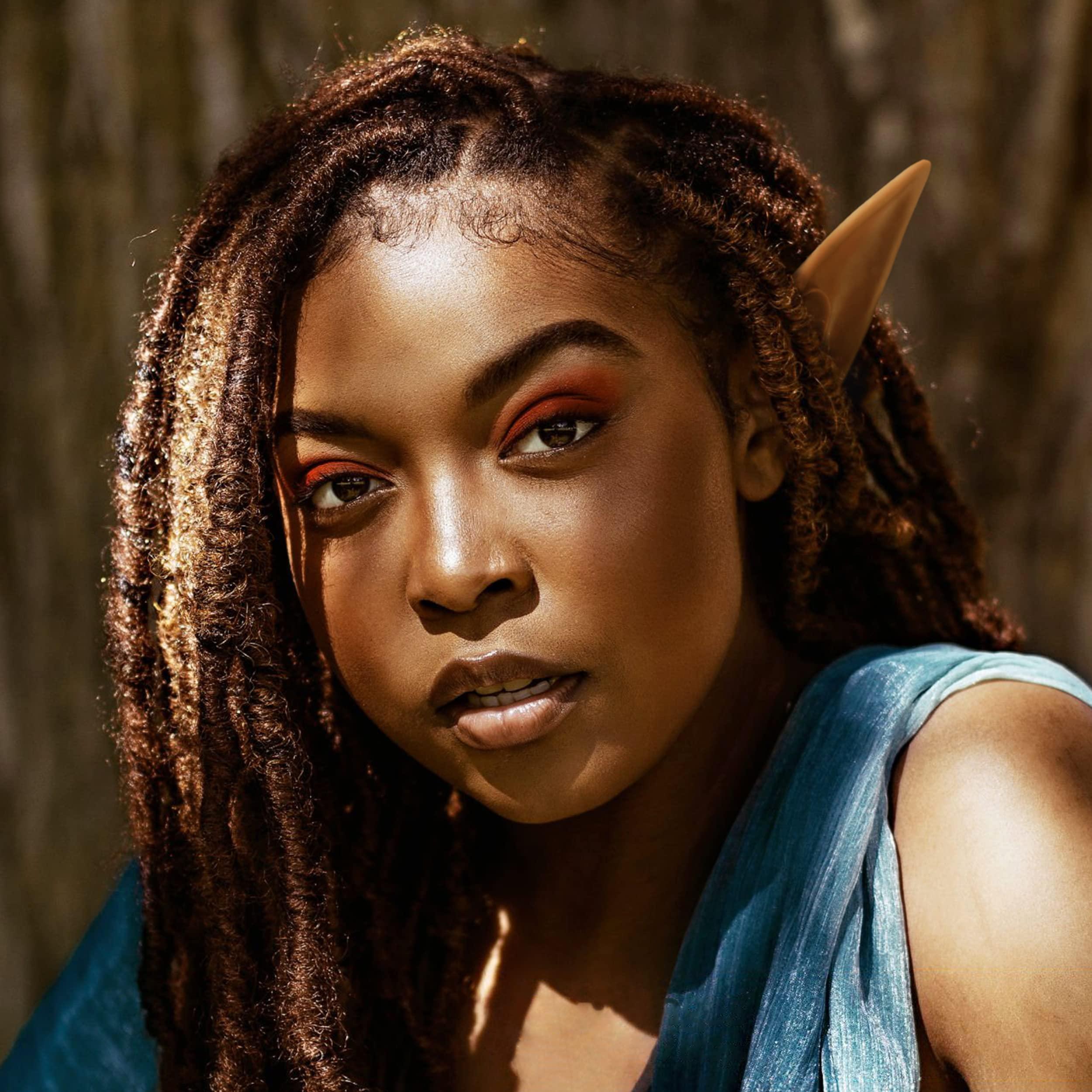 FRESHME FRESHME Renaissance 2 Pairs Brown Pixie Elf Ears - Silicone Short and Long Fairy Ears Set Brown Skin for Women Cosplay Anime Vampire Elven Christmas Halloween Masqerade Costume Accessories