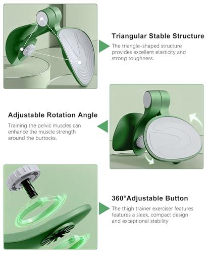 TINRIEF TINRIEF Thigh Master Hip Trainer Exercise Equipment, Pelvic Floor Trainer, Kegel Trainer for Postpartum Rehabilitation, Trimmer Inner Thigh, Thigh Workout Equipment (Dark Green)