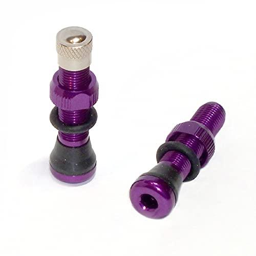 VeloTubes VeloTubes Tubeless Schrader Valves - 40mm Purple