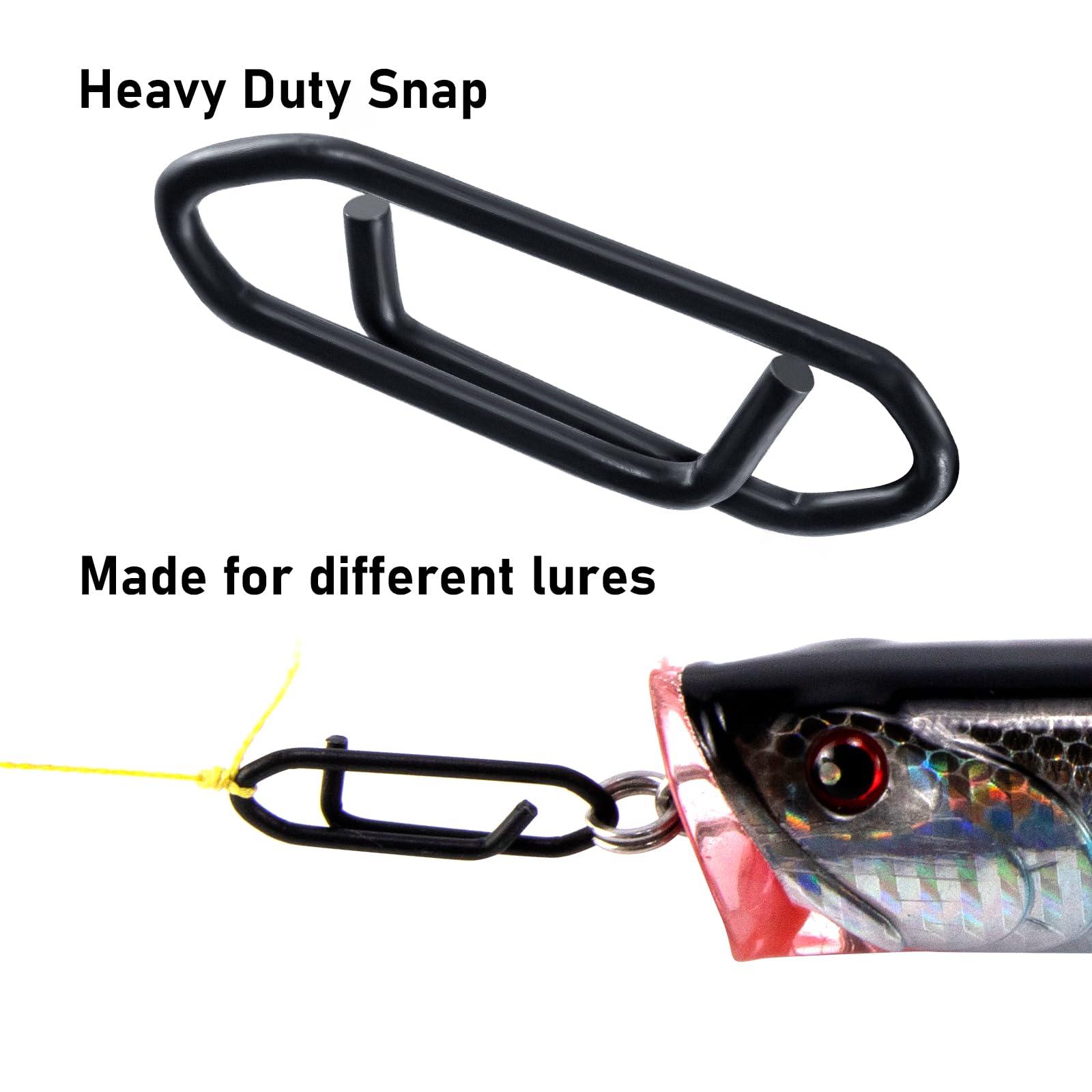 Dr.Fish Dr.Fish 100 Pack Fishing Power Clips 25LB Black with 50 Pack Barrel Swivels #10 31LB