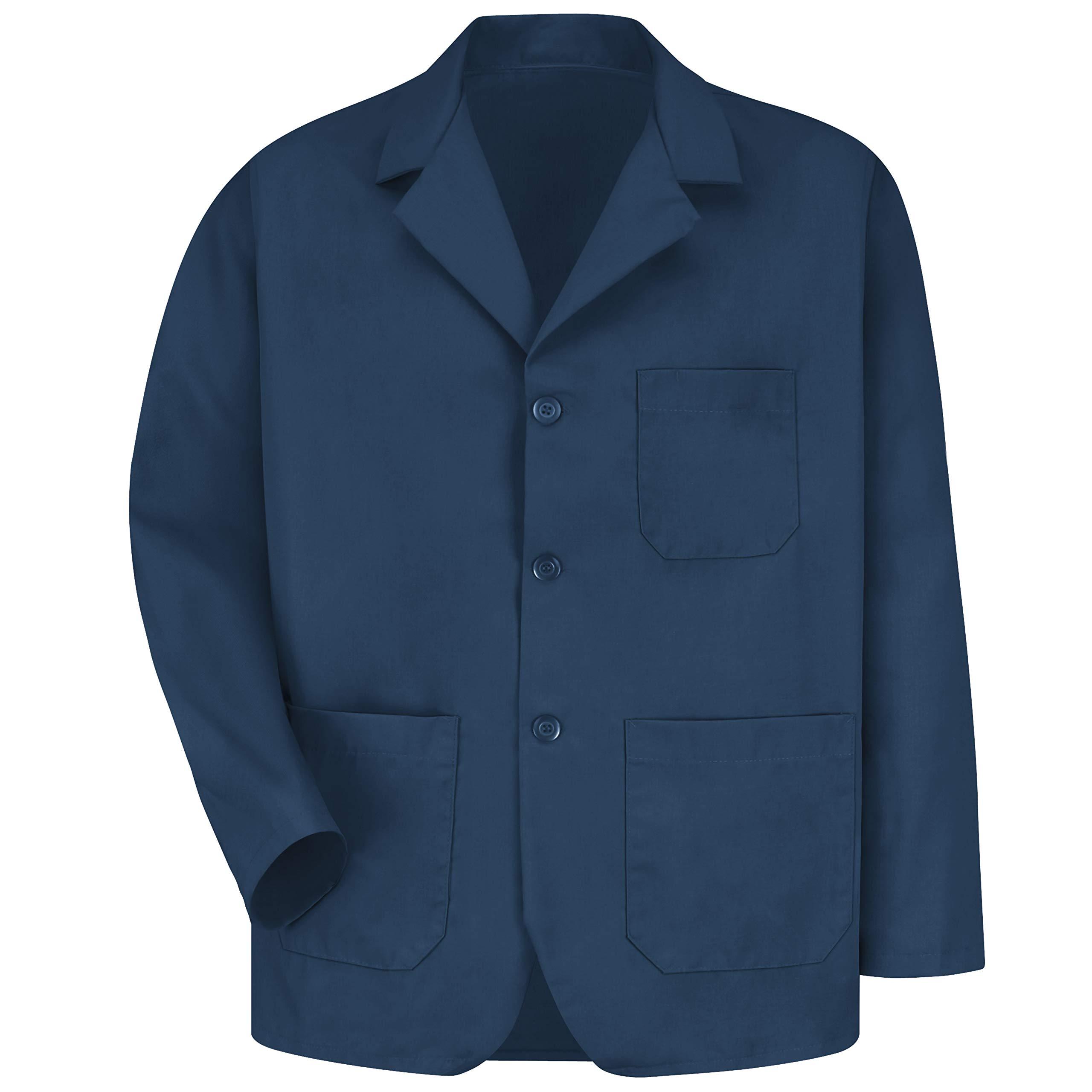 Red Kap Red Kap Men's Lapel Counter Coat, Navy, 3X-Large