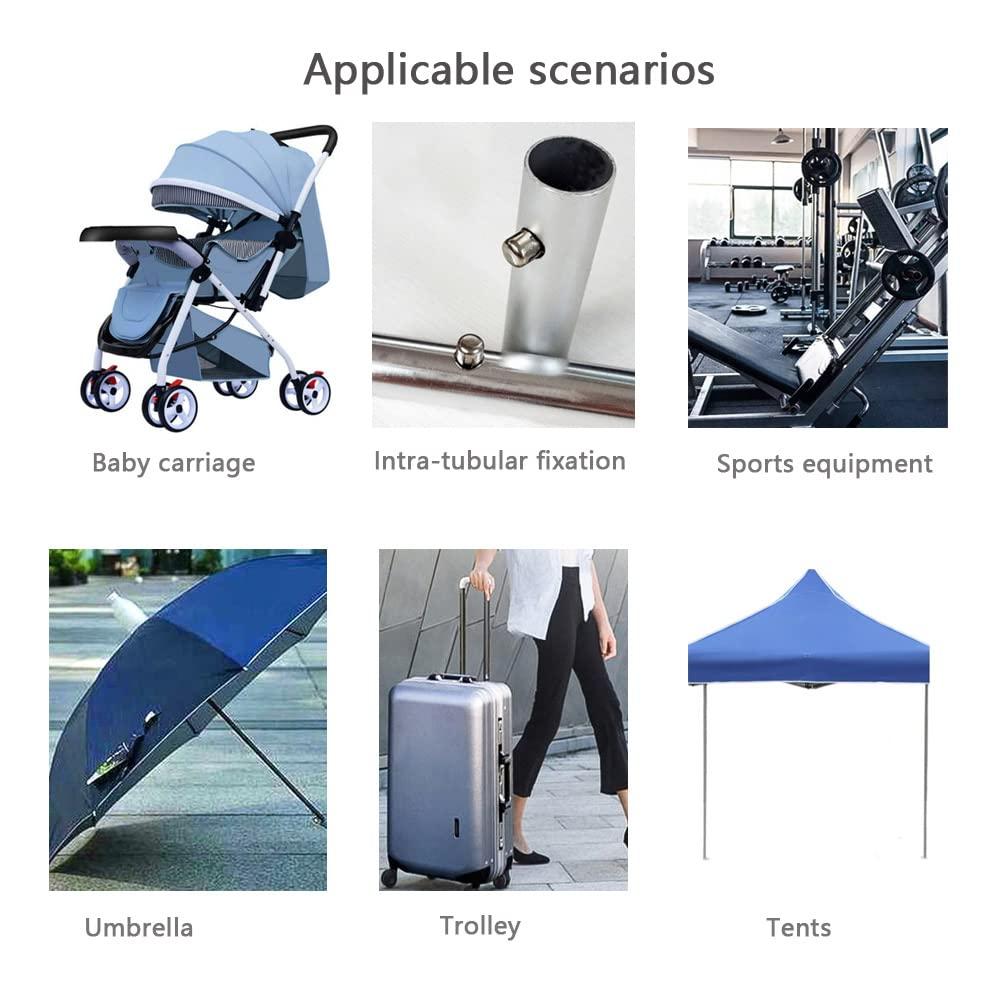 UtySty UtySty 10 Pack Kayak Paddles Spring Clips Snap Button V-Shaped Push Stopper for Telescopic Pole Four Corner Tent Umbrella Scooter Lift Springs Buckle Crutches Accessories 8mm/0.31in