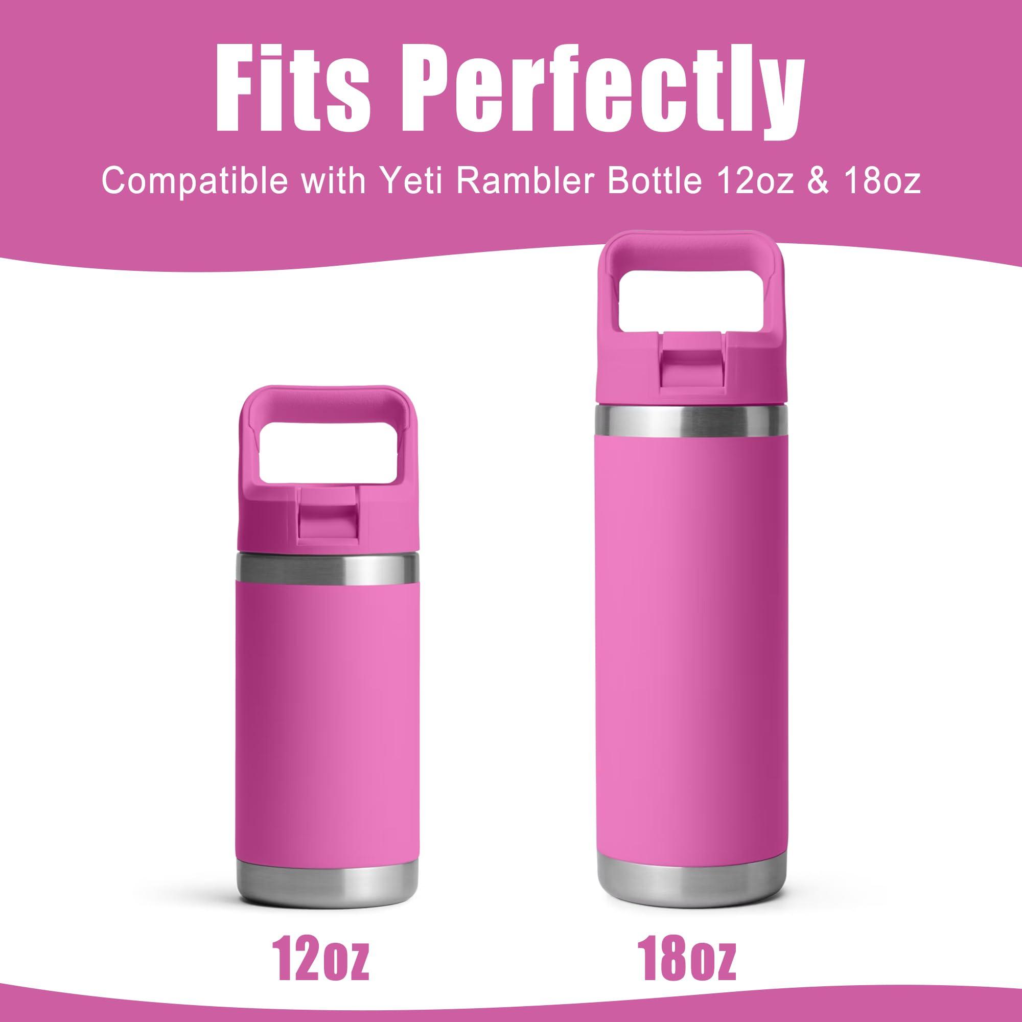 Mokoart Mokoart Silicone Boot Compatible with YETI Kids Water Bottle 12 oz and Rambler 18 oz Bottle, Anti-Slip Sleeve Bottom Protector Accessories for YETI Rambler 12/18oz (Wildflower Fuchsia)