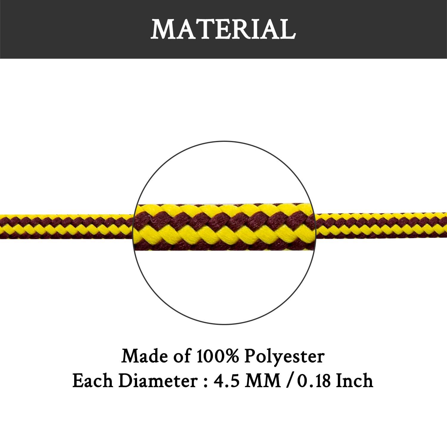 Endoto Endoto Shoelaces for Danner Boots Round Replacement Shoe Laces Work Hiking Hunting Shoes Strings(Color:Yellow&Brown,Size:62Inch)