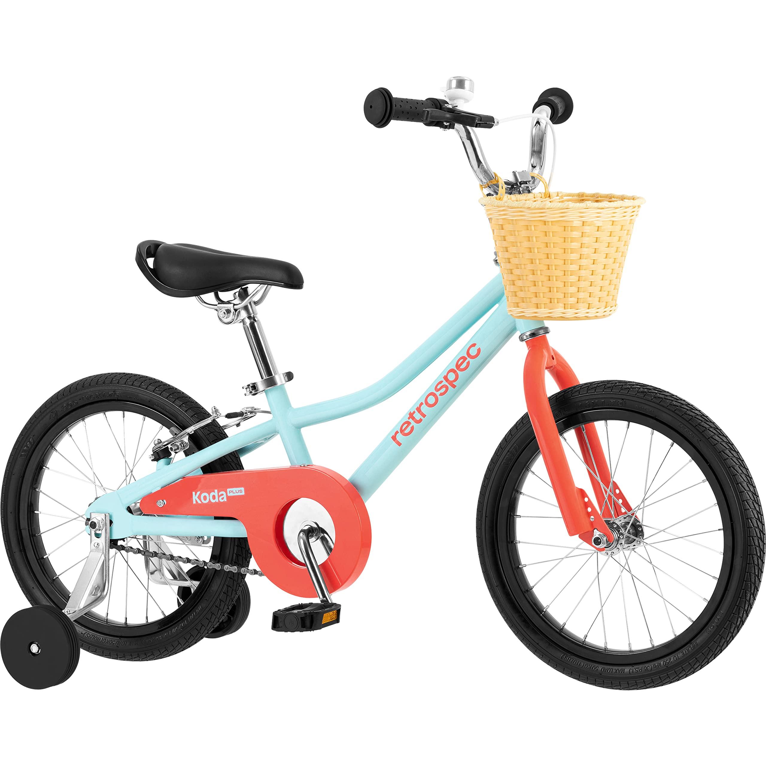 Retrospec Retrospec 16" Kids Bike for Ages 4-6 with Helmet, Adjustable Handlebars & Seat, Removable Training Wheels, V-Brake, 11 Air Vents