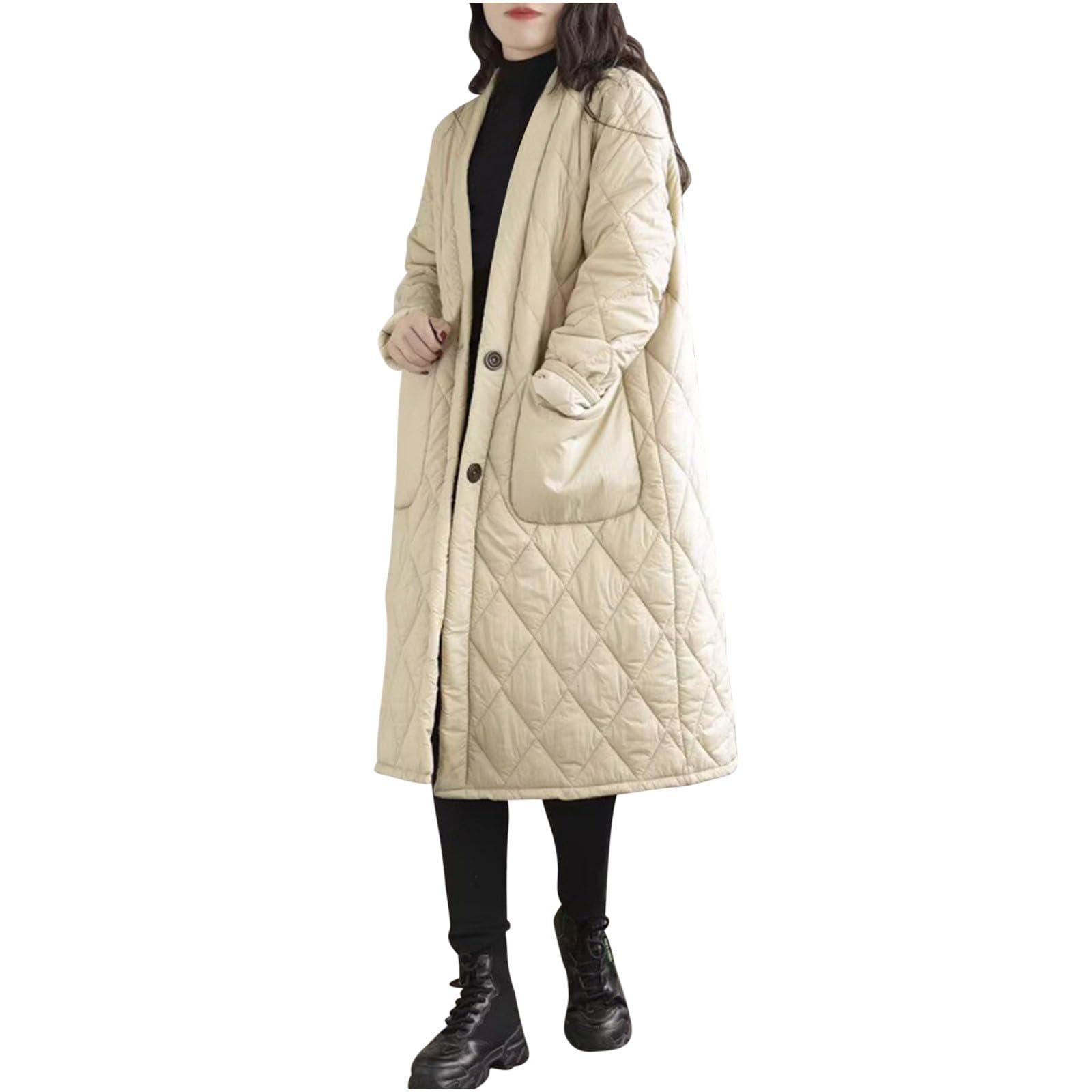 NineFit Basics Plus Size Womens Winter Coats Lightweight Puffer Jackets Thicken Warm Long Quilted Jackets Parkas Down Coats Outerwear