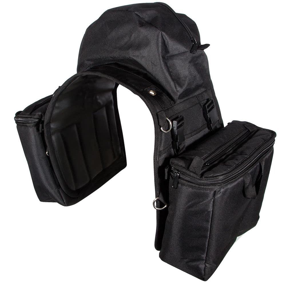 Dura-Tech Dura-Tech Cantle Bag with Insulated Detachable Saddle Bags | Color Black | Keeps Supplies Within Reach | Insulated Side Coolers | Durable Construction | Comfortable for Horse