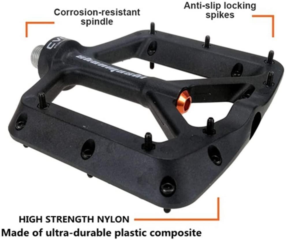 ZPLUZ Bigfoot Nylon Carbon Bearing Pedals Mountain Bike PedalsBike Pedals Metal Pedals (Color : Blue, Size : Free Size)