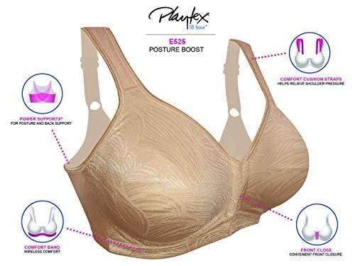 PLAYTEX Playtex Women's 18 Hour Posture Boost Front Close Wireless Bra USE525