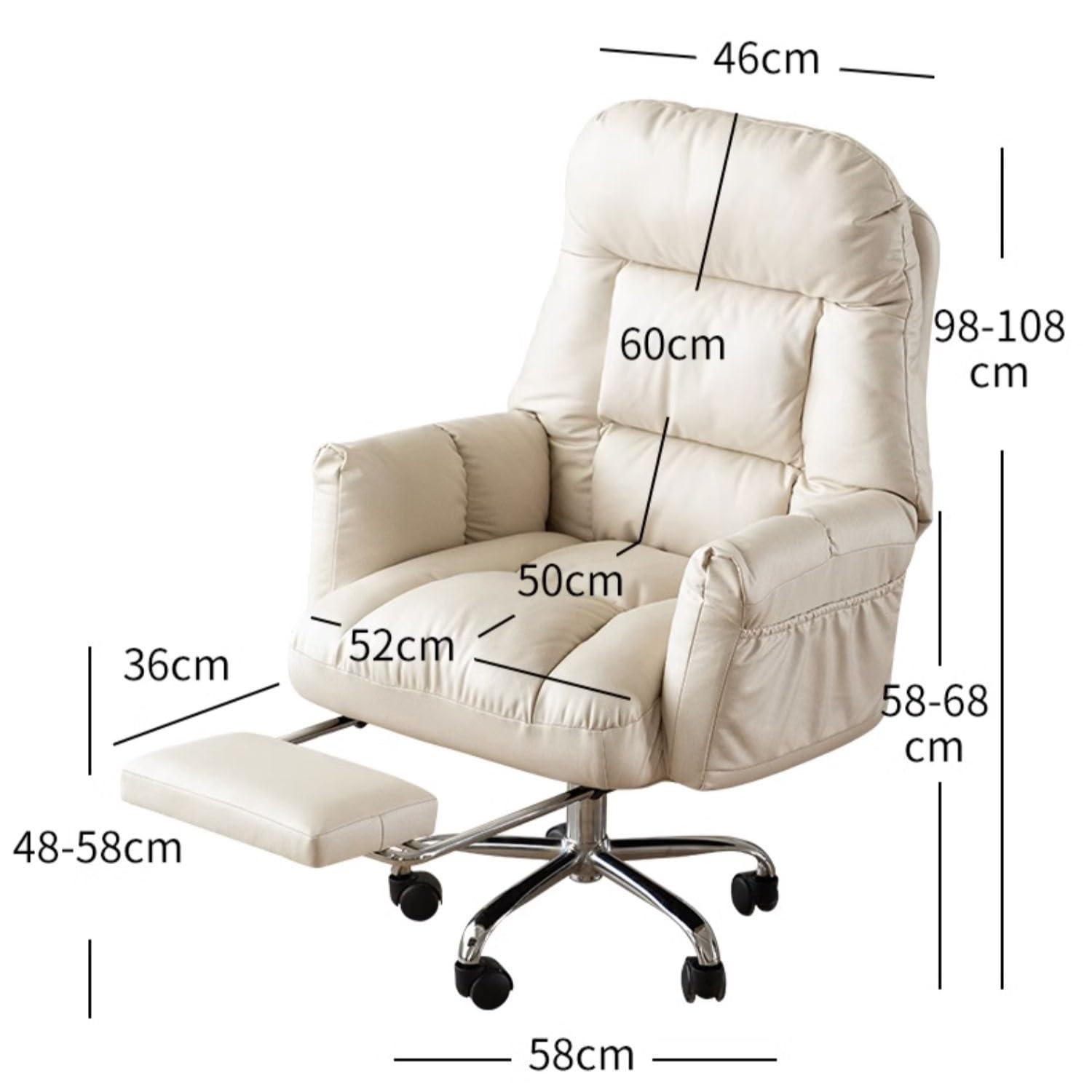 MOTHY Office Chair Ergonomic Desk Chair with Headrest,Retractable Footrest High BackGaming Chair,Home Office Chair withWheels Desk Chair Adjustable Height Reclining Computer Chair (Color : C)