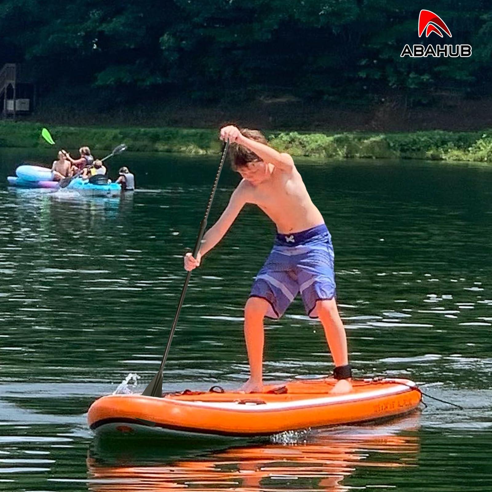 Abahub Abahub Kids SUP Paddle - 3 Piece Adjustable Stand Up Paddle Board Paddles 55" - 70",Durable, Lightweight & Floating Paddleboard Oar,Gray