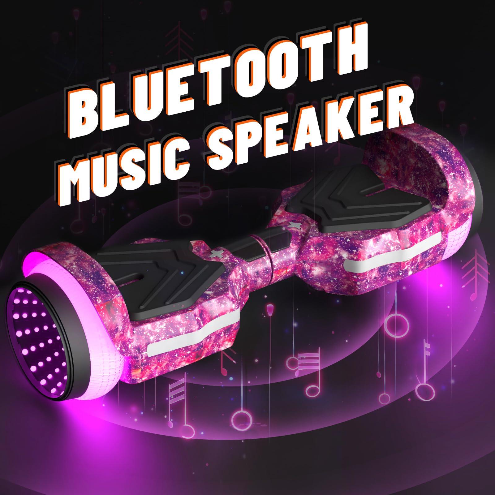 SIMATE SIMATE Scooter, Colorful LED Light-Up Wheels, Bluetooth Speakers and APP, Dual 250W Motors, 8.5 mph Max Speed & 8.5 Miles Max Range, Gifts for Kids Adults Girls Boys