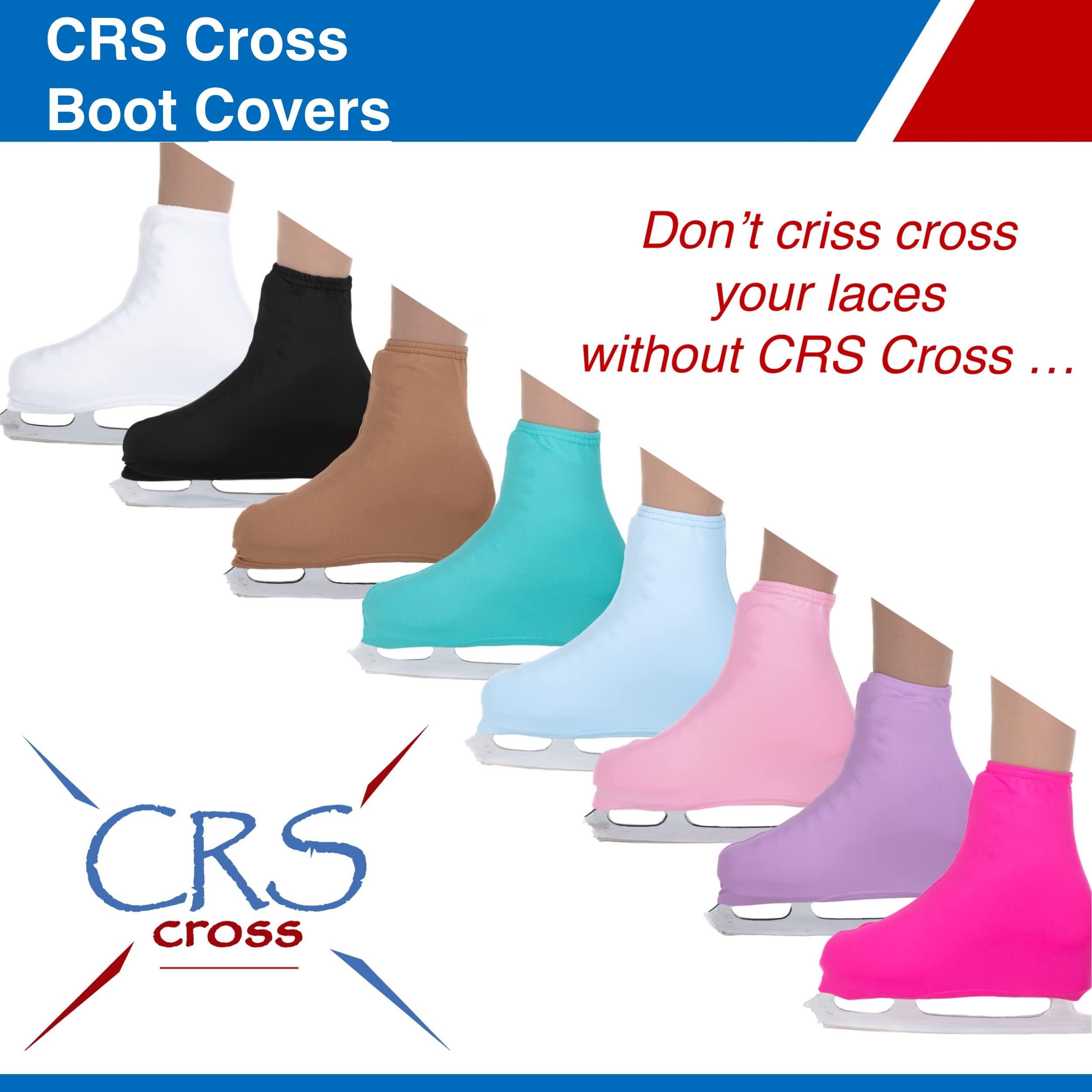 CRS Cross CRS Cross Skating Boot Covers Lycra Skate Covers. Performance Ready Protection for Figure Skates, Ice Skating, Roller Skates. (Power Pink, Youth)