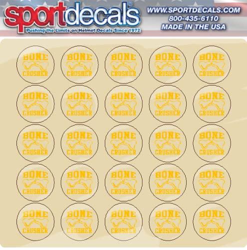 Sportdecals Sportdecals Bone Crusher 3/4\" Award Decals (Yellow Gold)