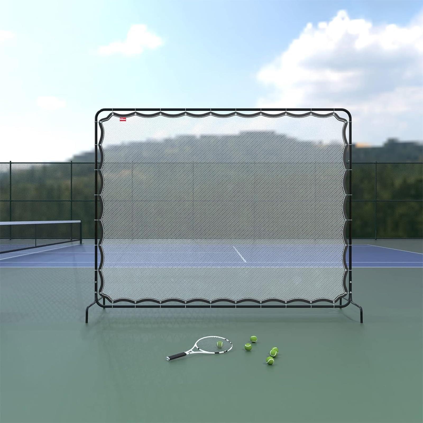 NJBHFCN Jumbo Tennis Rebounder, Tennis Net 9.5 x 7.9Ft Rebound Practice Wall for Tennis/Sports Ball/Pickleball, Tennis Rebound Net Training Equipment for Groundstrokes & Volleying