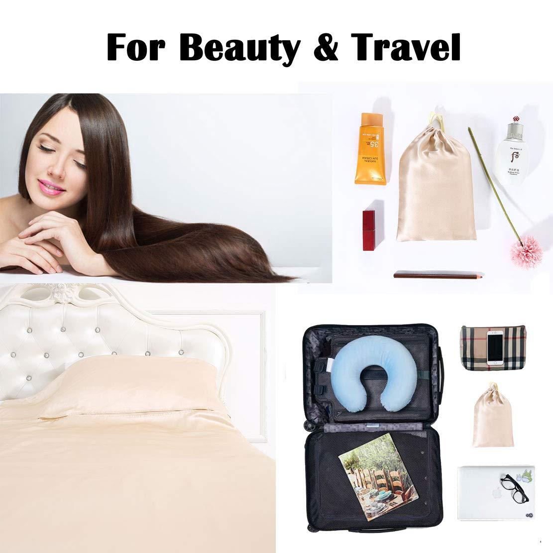 Cozysilk Cozysilk 100% Mulberry Silk Sleeping Bag Liner - Silky Single Luxury Bed Sheets, Not Slide Out of Bed - Hotel Travel Sheets (White, Single Luxury - 41 x 87 inch)