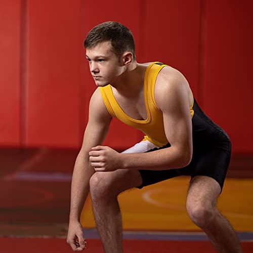 Matman Matman Wrestling Singlet Men's Georgia Weightlifting Singlet Nylon Spandex