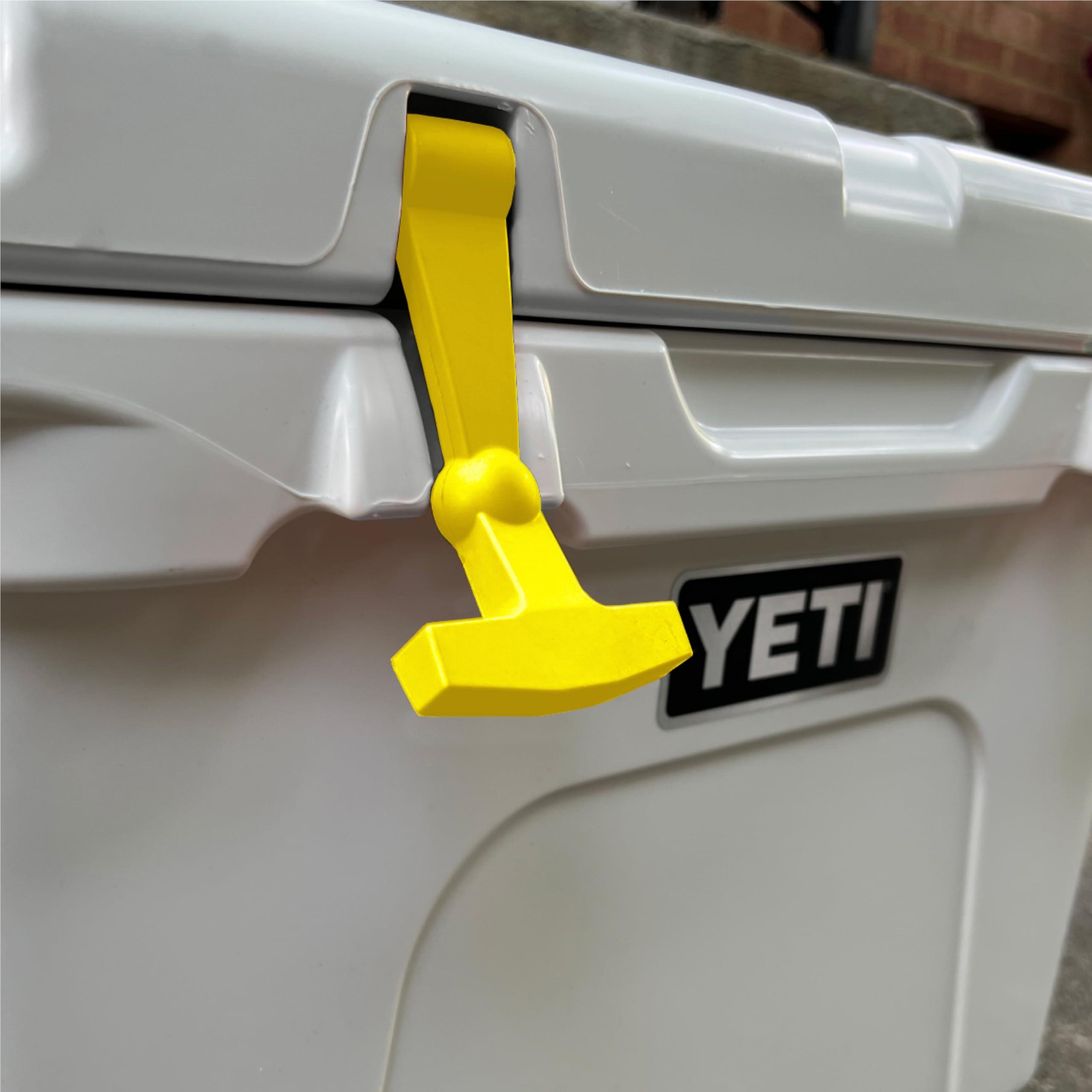 BEAST COOLER ACCESSORIES 2-Pack Replacement Lid Latches Compatible With Yeti and RTIC Hard Coolers, Designed and Manufactured - Larger, Ergonomically Improved Design That Fits all Yeti Tundra Coolers (Yellow)