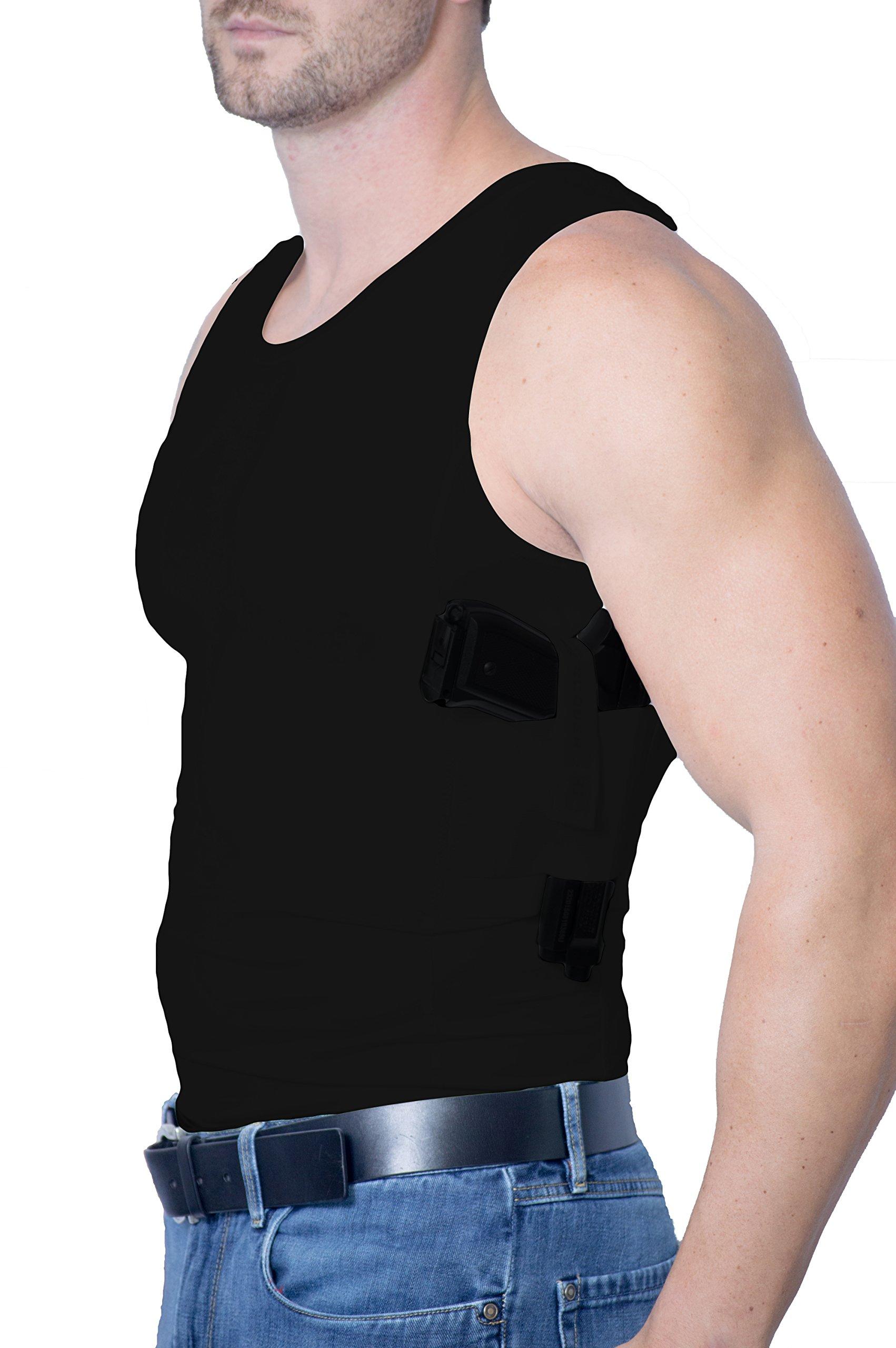 AC Undercover AC Undercover Men\'s Concealed Carry Tank Top - Compression Clothing with Holster - Stylish and Secure Undershirt Gun Holster - Tactical and Everyday Use - Size 3XL, 1 Pack, Black