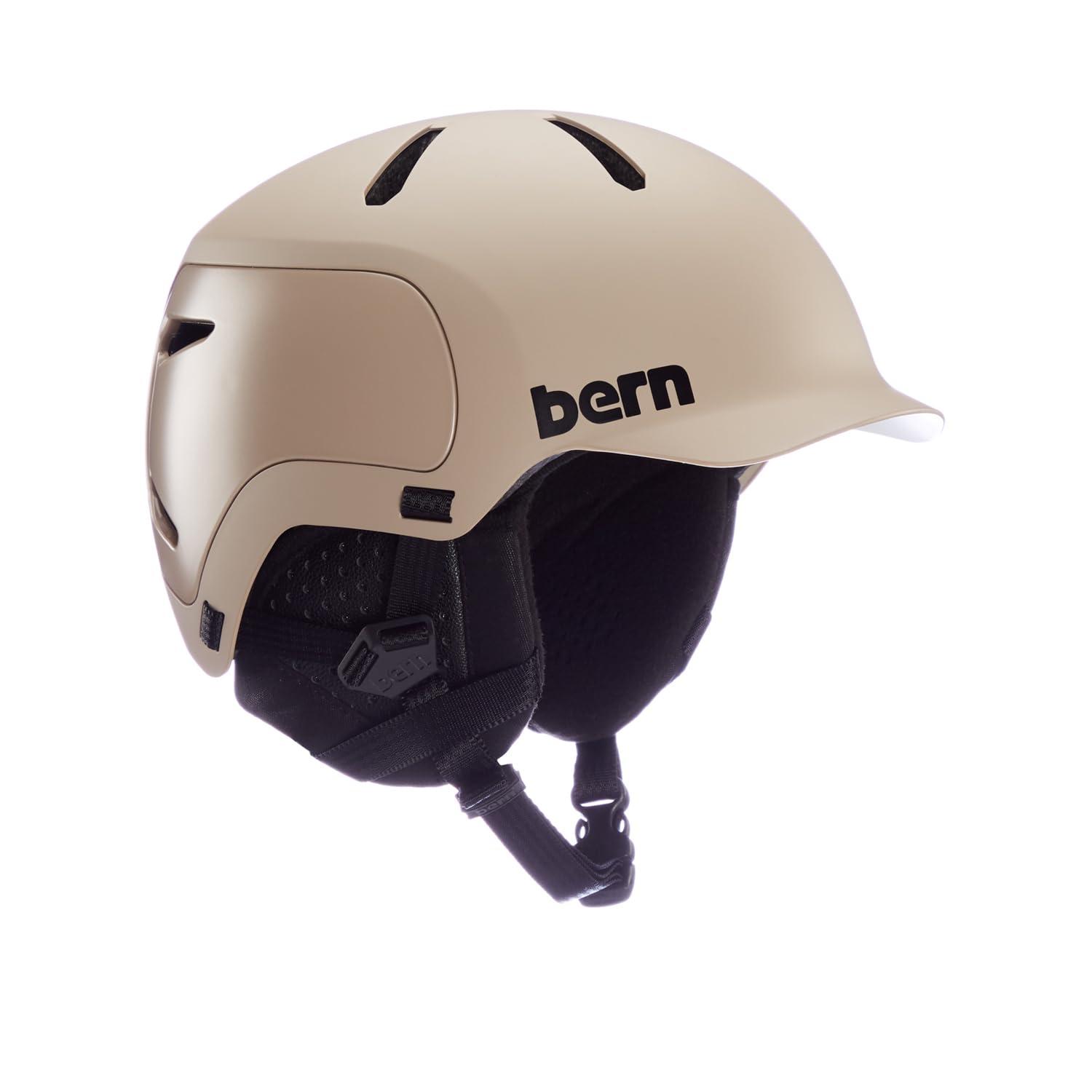 BERN Bern Watts 2.0 Adult Snowsports Ski and Snowboard Helmet for Men and Women, Brim Style, Multisport Certified, MIPS Rotational Impact Protection, Adjustable Fit, Knit Liner, Anti-Fog Ventilation