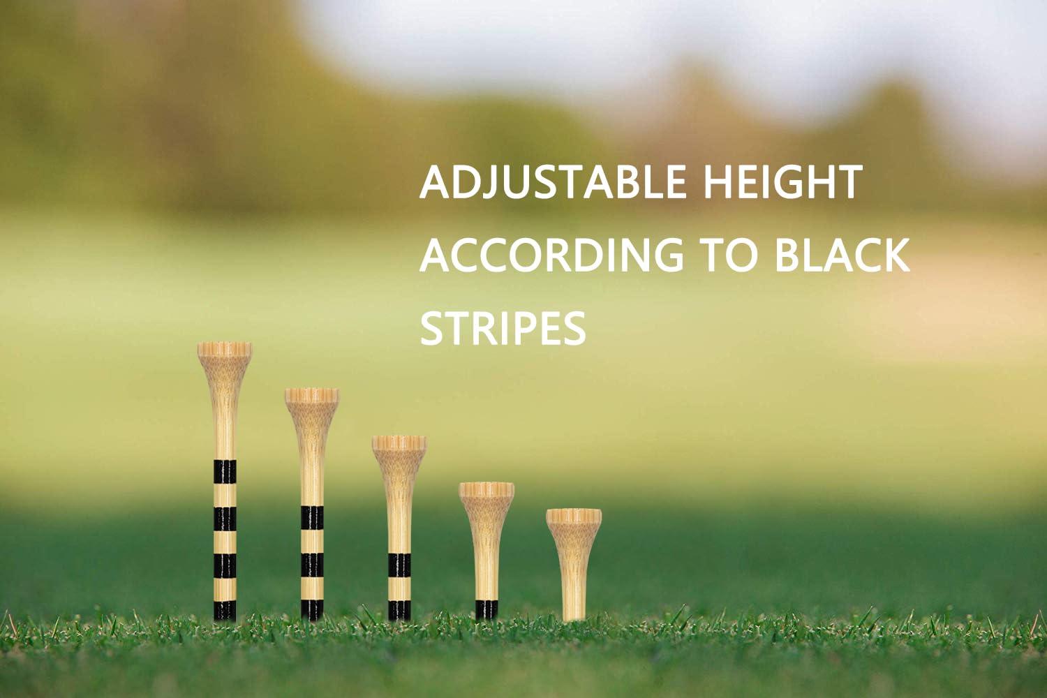 Zivisk Zivisk Wooden Golf Tees 3-1/4 inch 100 Count, 3.25\" Long Golf Wood Bamboo Tees(Natural Color,83mm)