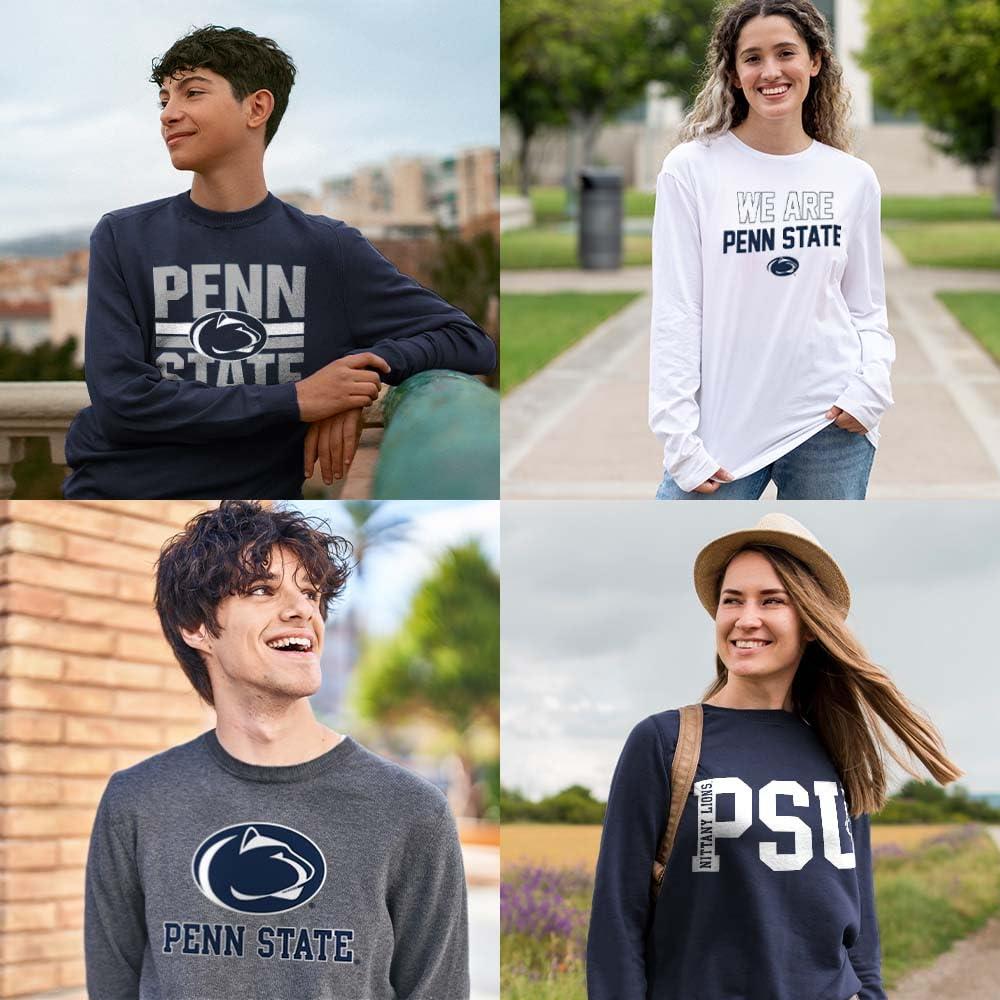 The Family Clothesline Penn State Officially Licensed Adult PSU Big Long Sleeve Shirt Medium Navy
