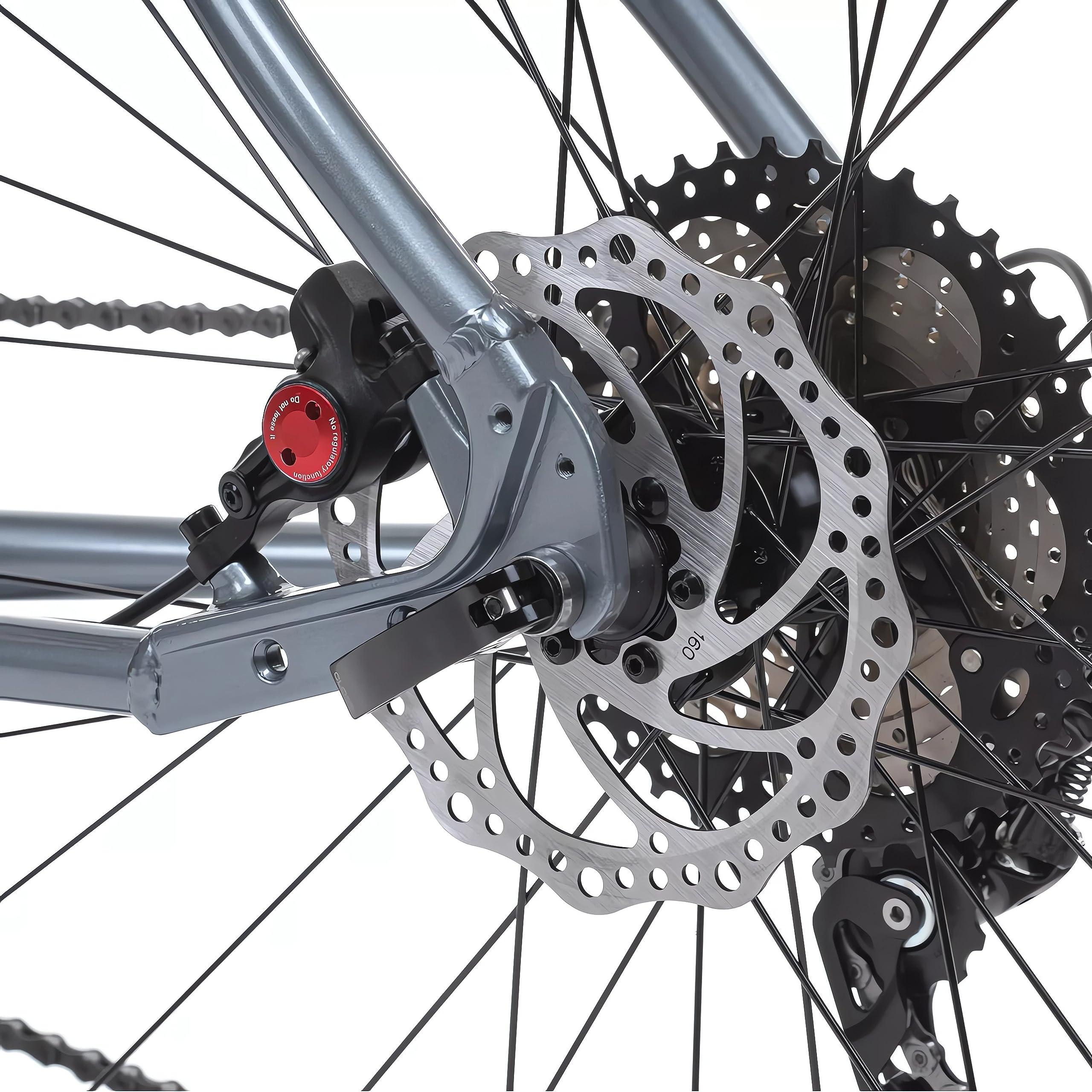 Hycline Hycline Ebike Hydraulic Disc Brake Set: Zoom H875E 2-Pistons 2-PIN Power-Off Electric Bike Right Brake Levers with Rear Calipers PM/is Adapter