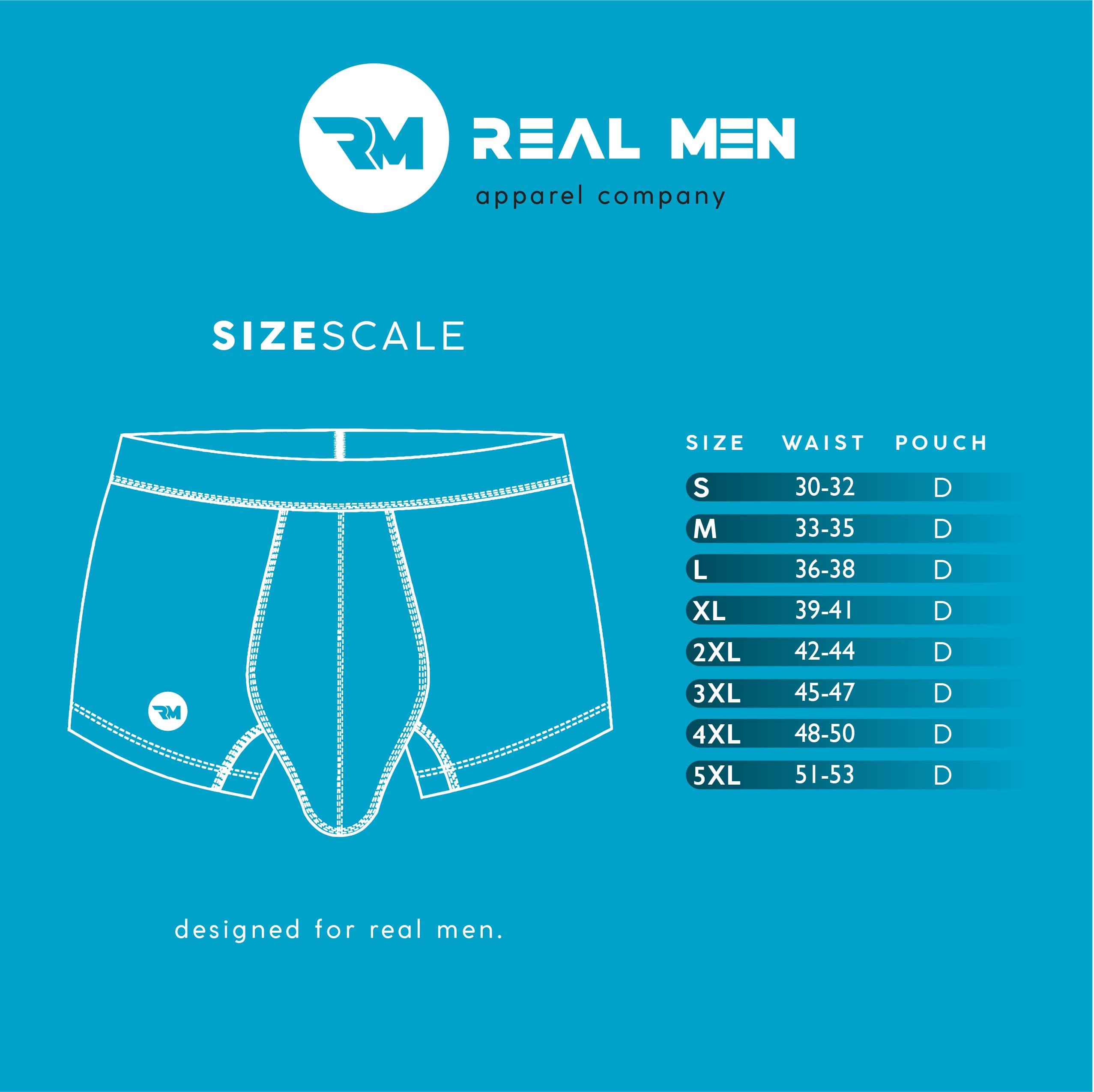 RM Real Men RM Real Men Bulge Enhancing Underwear - 1 Pack 3in Inseam - Mens Underwear Pouch Boxer Brief (Black w White Stitch) 4XL