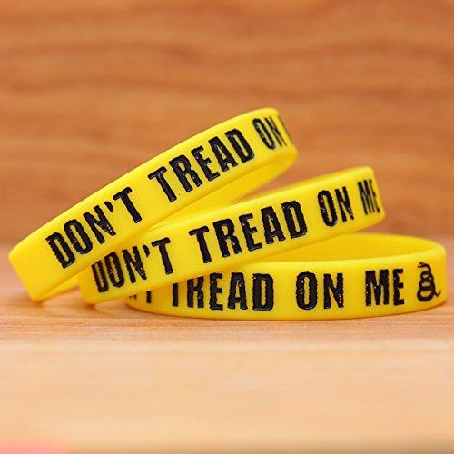 SayitBands SayitBands 3 Don't Tread on Me Wristband Gadsden Flag Design Bracelets