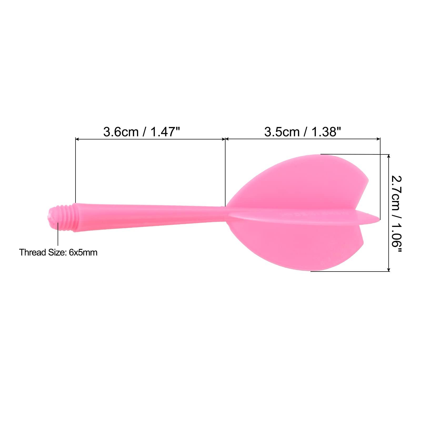 PATIKIL PATIKIL Integrated Dart Shaft & Flights, 3 Pack Lightweight Plastic Dart Flight Set, Pink