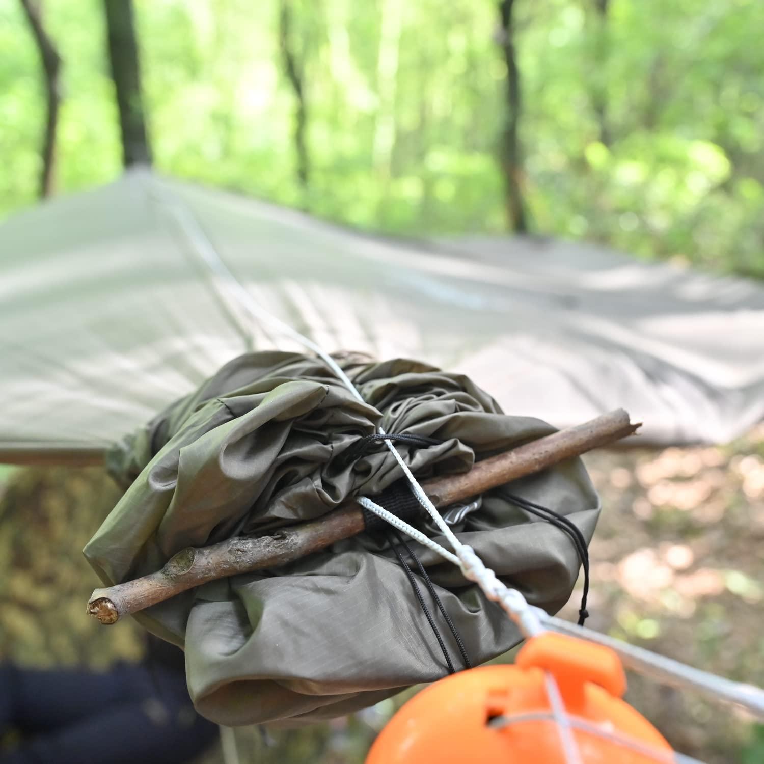 onewind onewind One Piece Tarp Sleeve 12ft, Camping Rain Fly Snakeskin for Tarp Easy Storage and Display, Lightweight and Breathable for Outdoor Camping, Hiking and Backpacking, OD Green